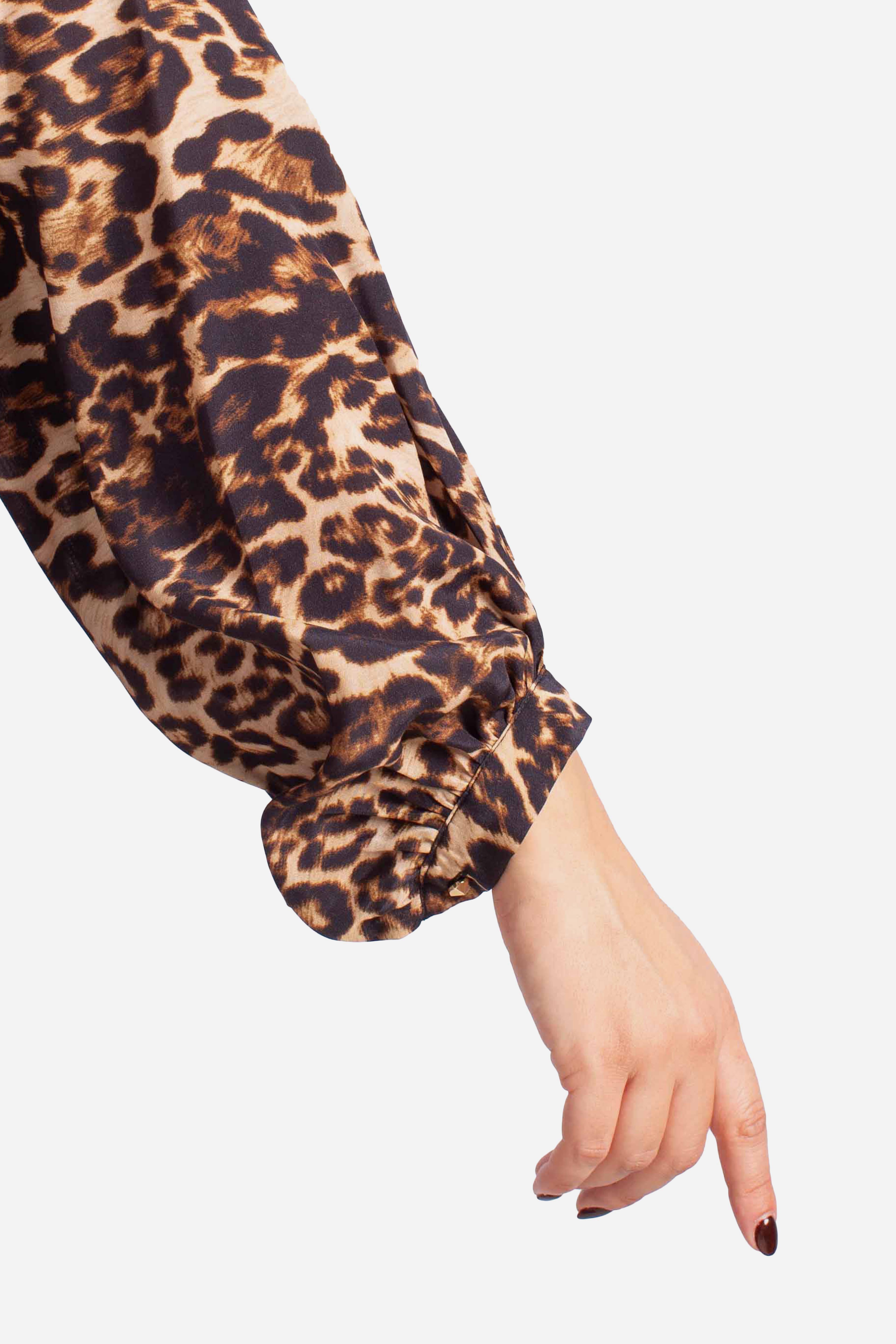 Camicia animalier con fiocco CEVTYAHA2890 DIXIE