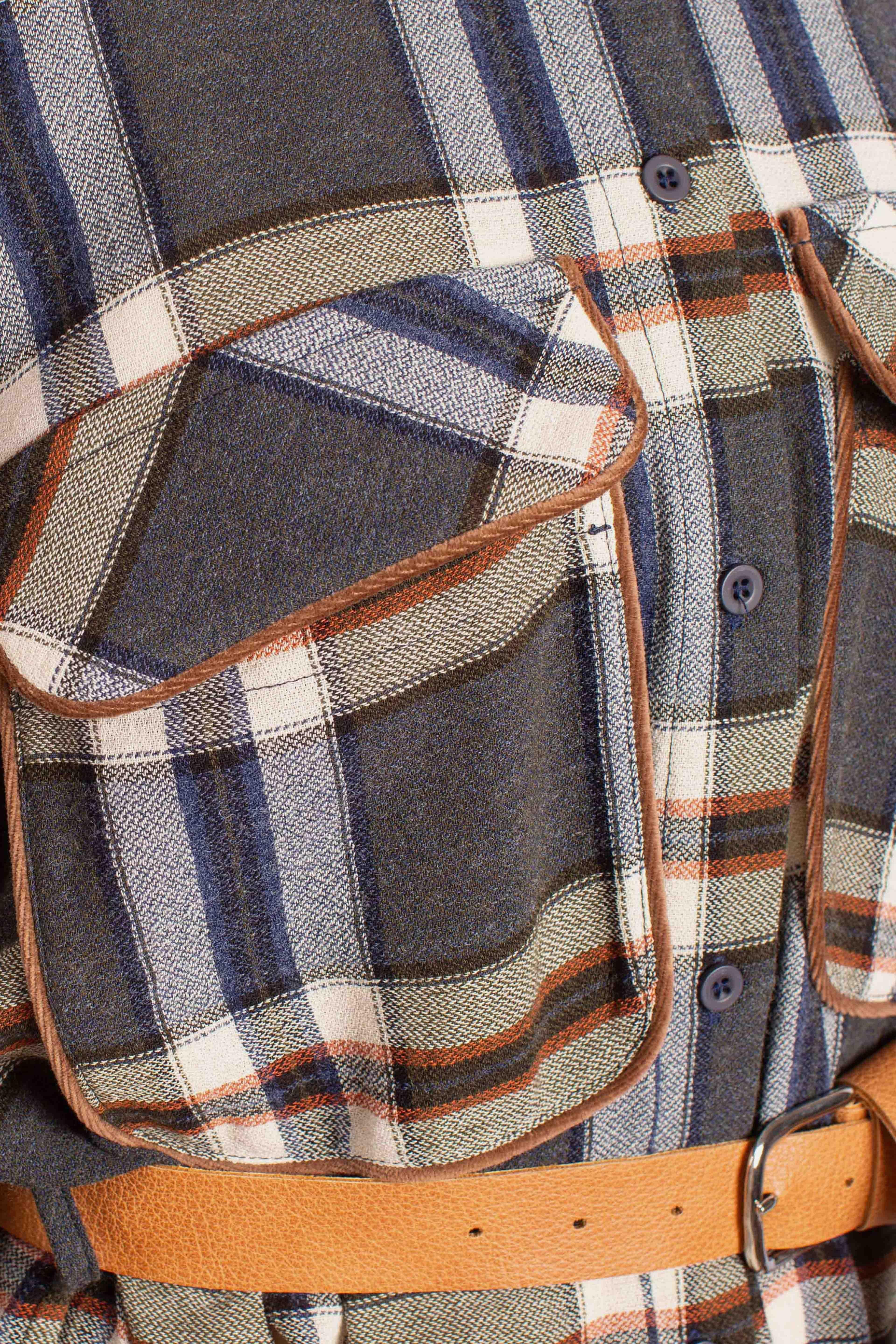 Abito Camicia a Quadri con Cintura in Vita ALO6YBGCA1998 DIXIE