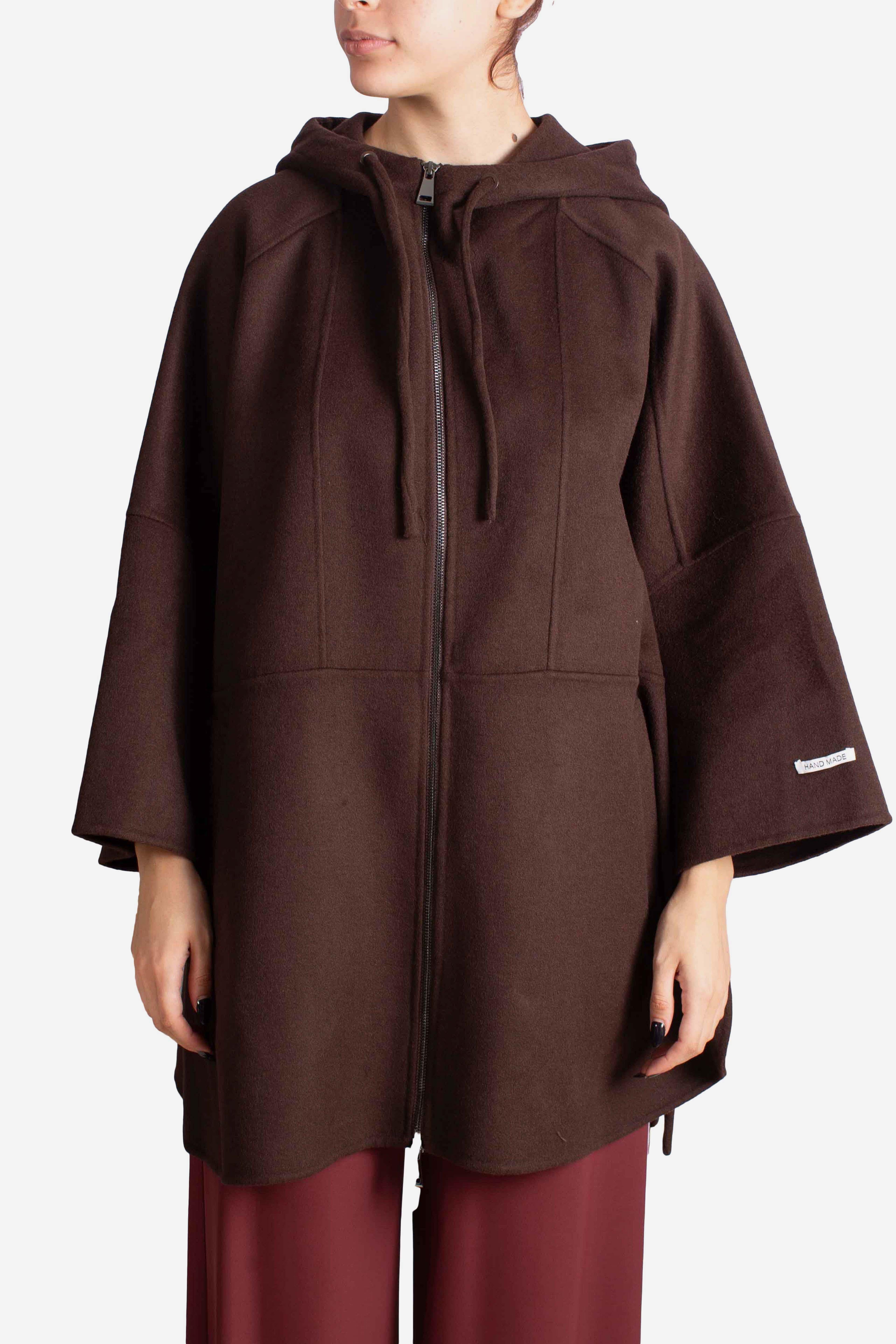 Cappotto handmade con cappuccio K330Y004A1880 DIXIE