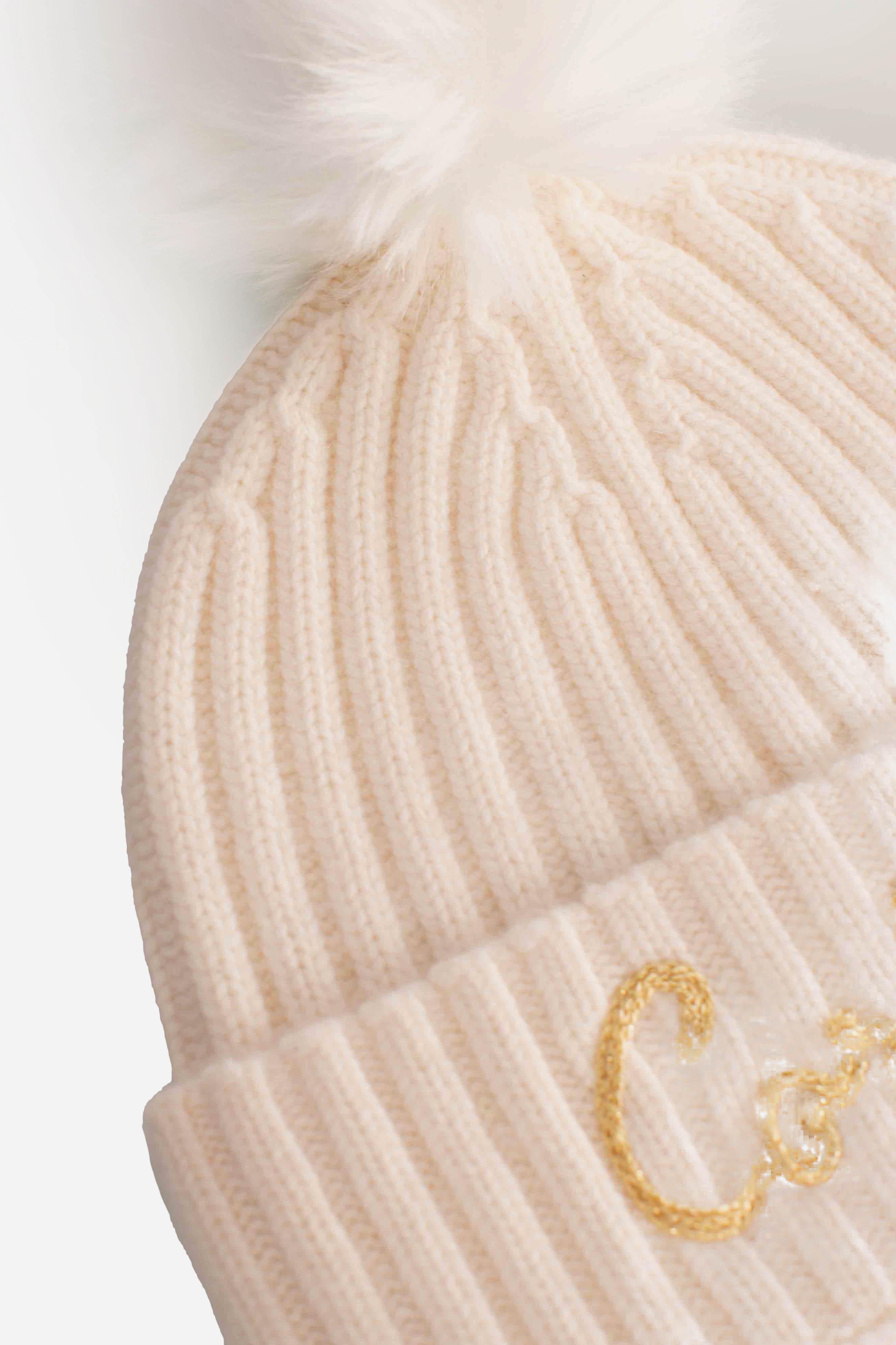 Cuffia Cortina in Lana con Pompon white WENG00603708I MC2 SAINT BARTH