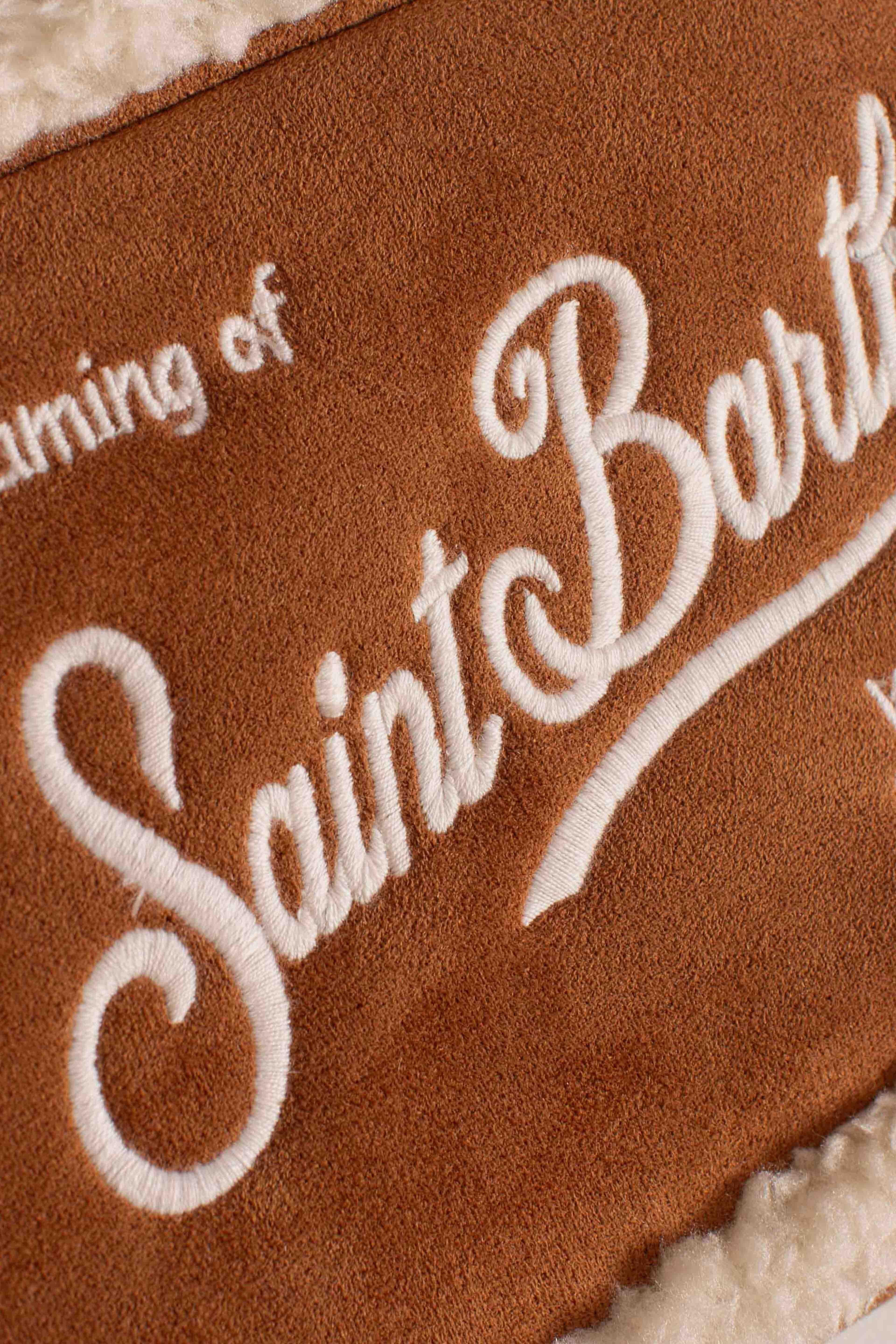 Pochette Aline "Dreaming of Saint Barth" nocciola con Dettagli in Shearling ALI003300486I MC2 SAINT BARTH