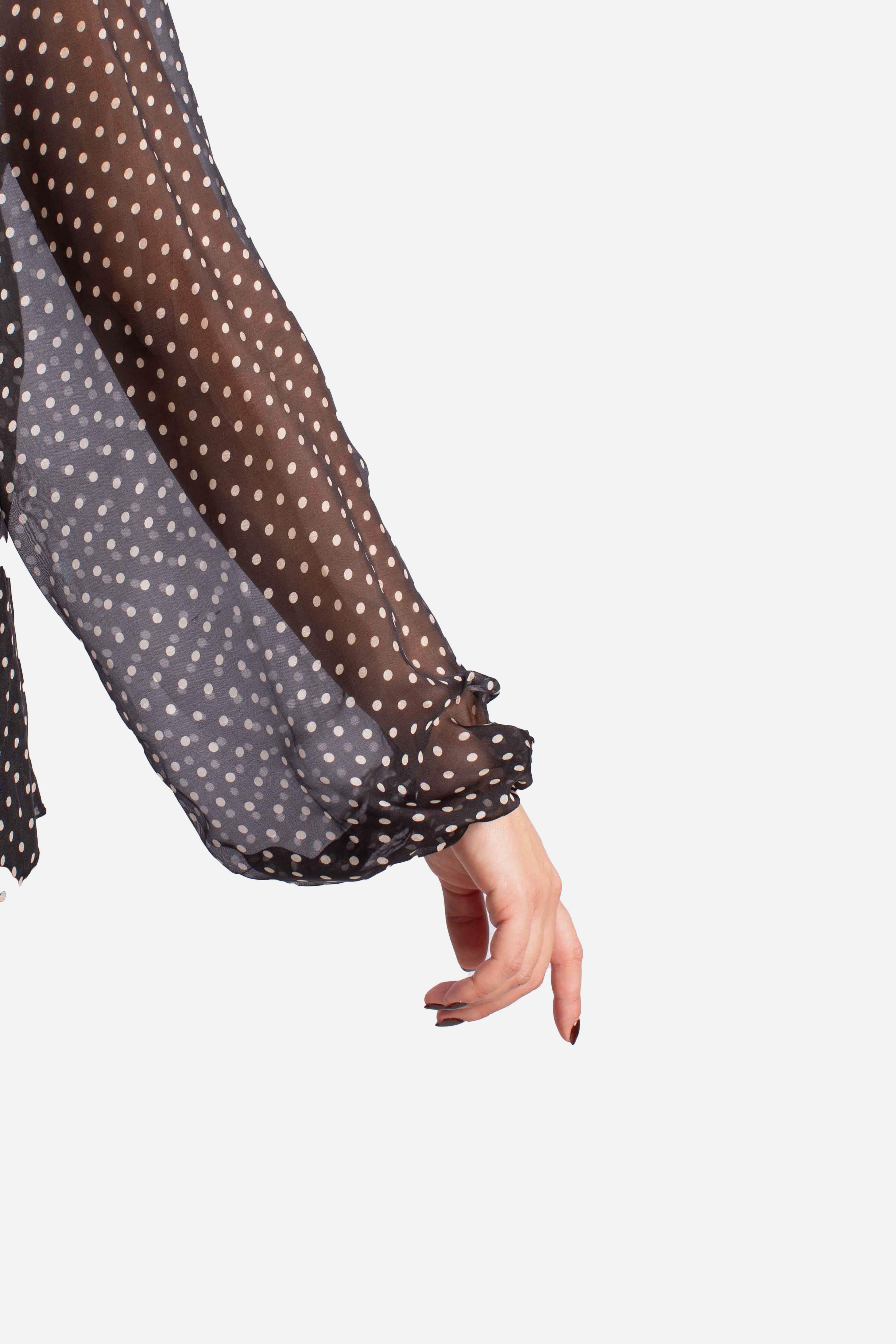 Blusa a Pois con Fiocco C207Y018A3998 DIXIE