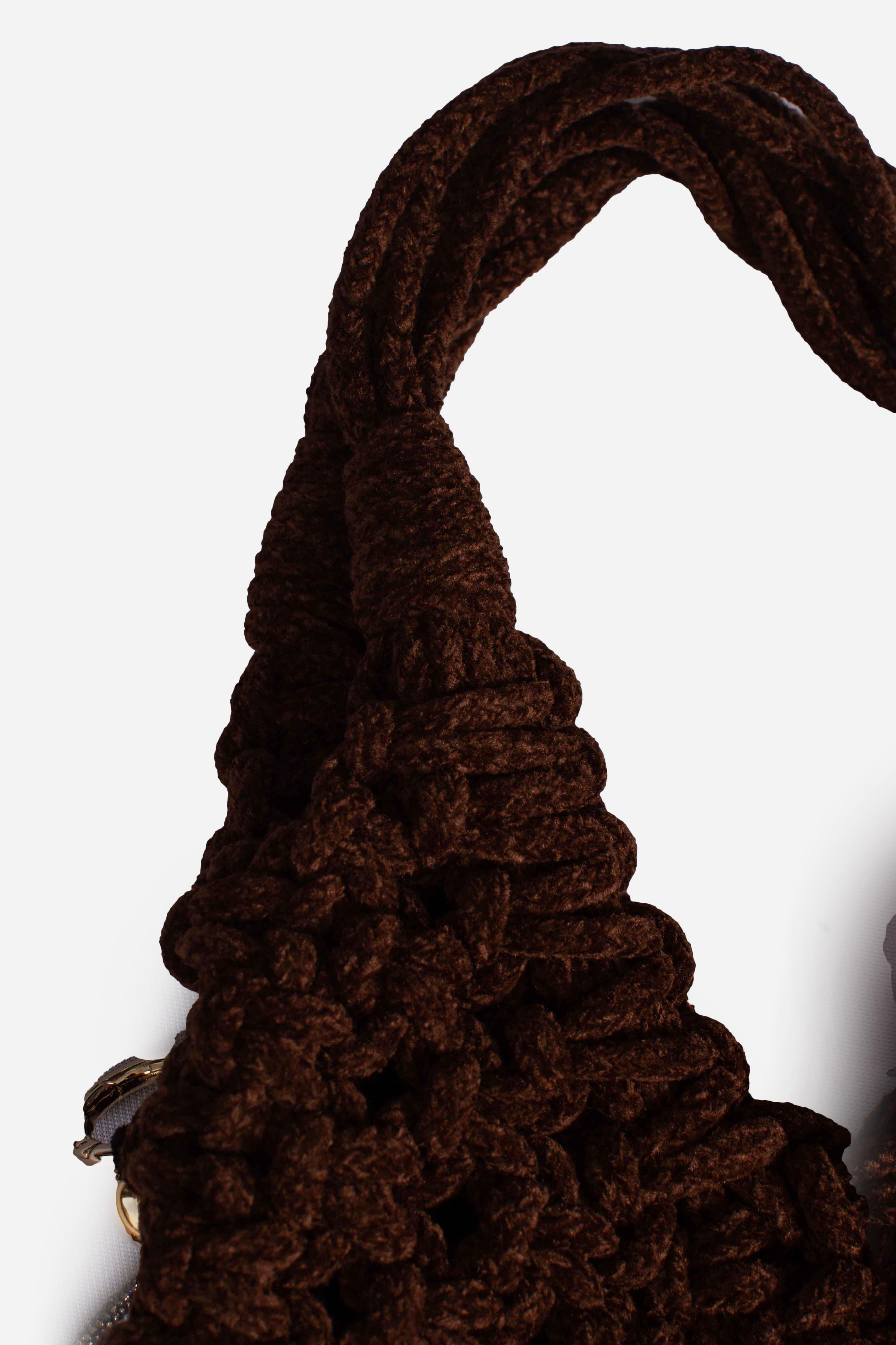 borsa VANNIFIQUE BIG VELVET CHARMS choco VANNIFIQUE BIG VELVET CHARMSCHOCO HIBOURAMA