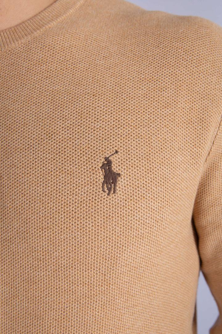 Maglia a girocollo effetto texture brown 710918163502 POLO RALPH LAUREN