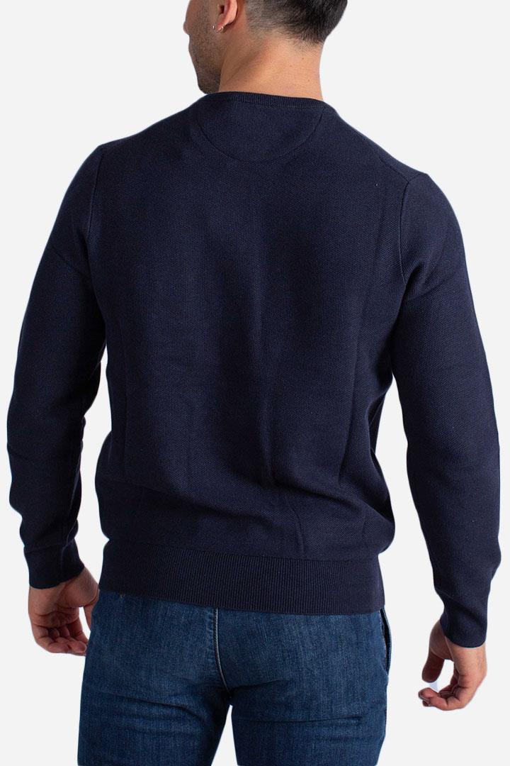 Maglia a girocollo effetto texture navy 710918163001 POLO RALPH LAUREN