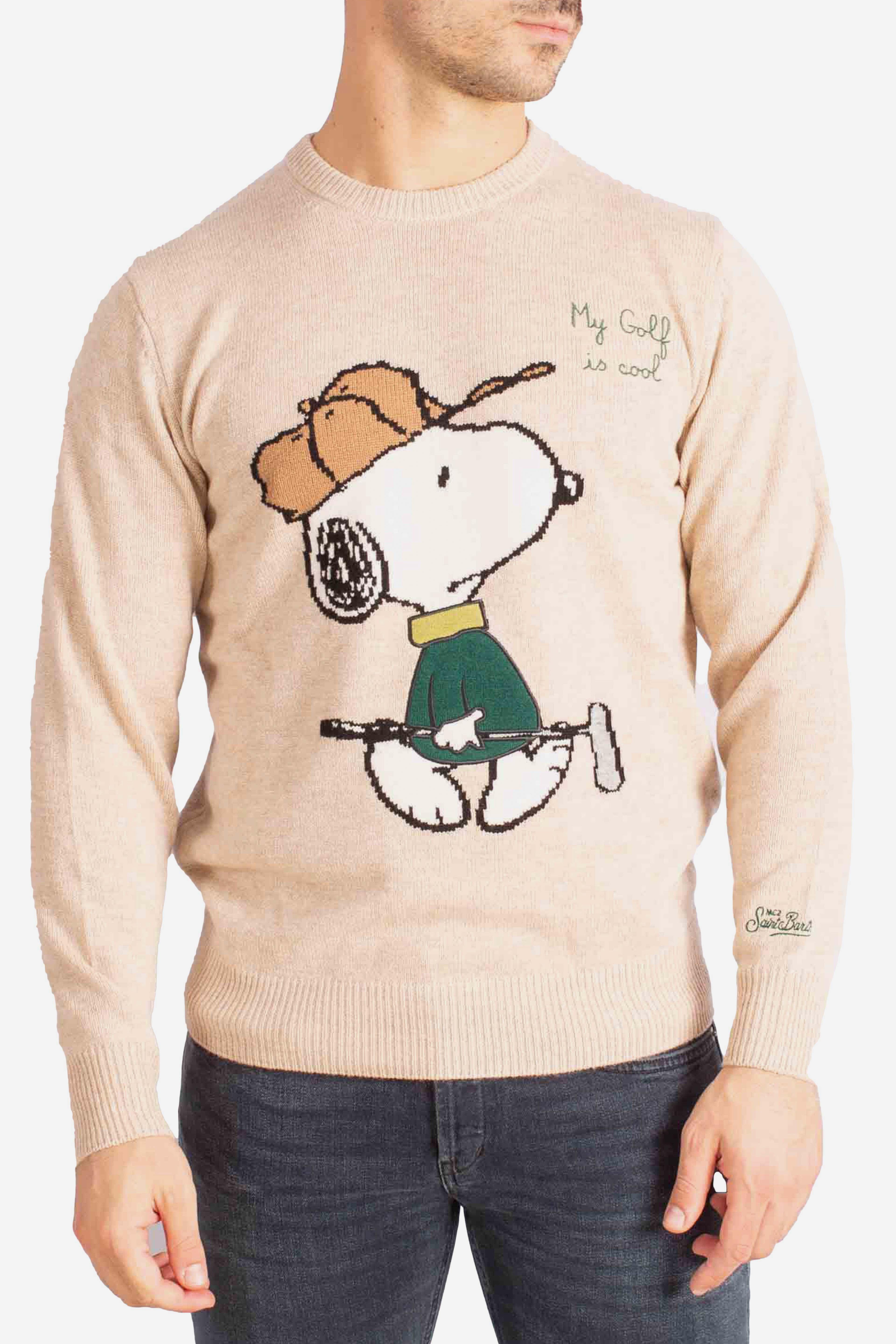 Maglia Uomo "My Golf is Cool" Snoopy Beige HER000100493I MC2 SAINT BARTH