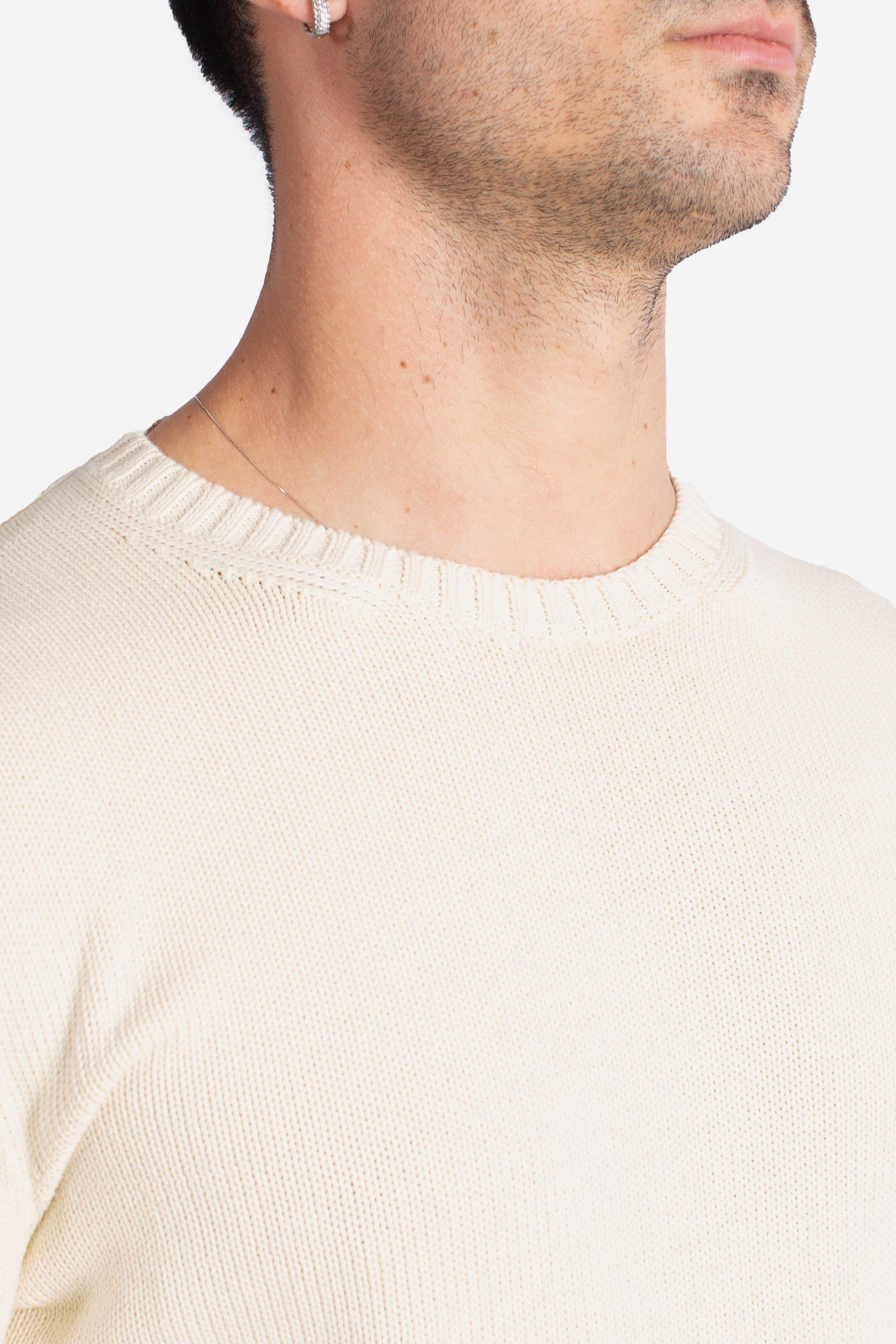 Maglia a girocollo in cotone cream 710810846035 POLO RALPH LAUREN