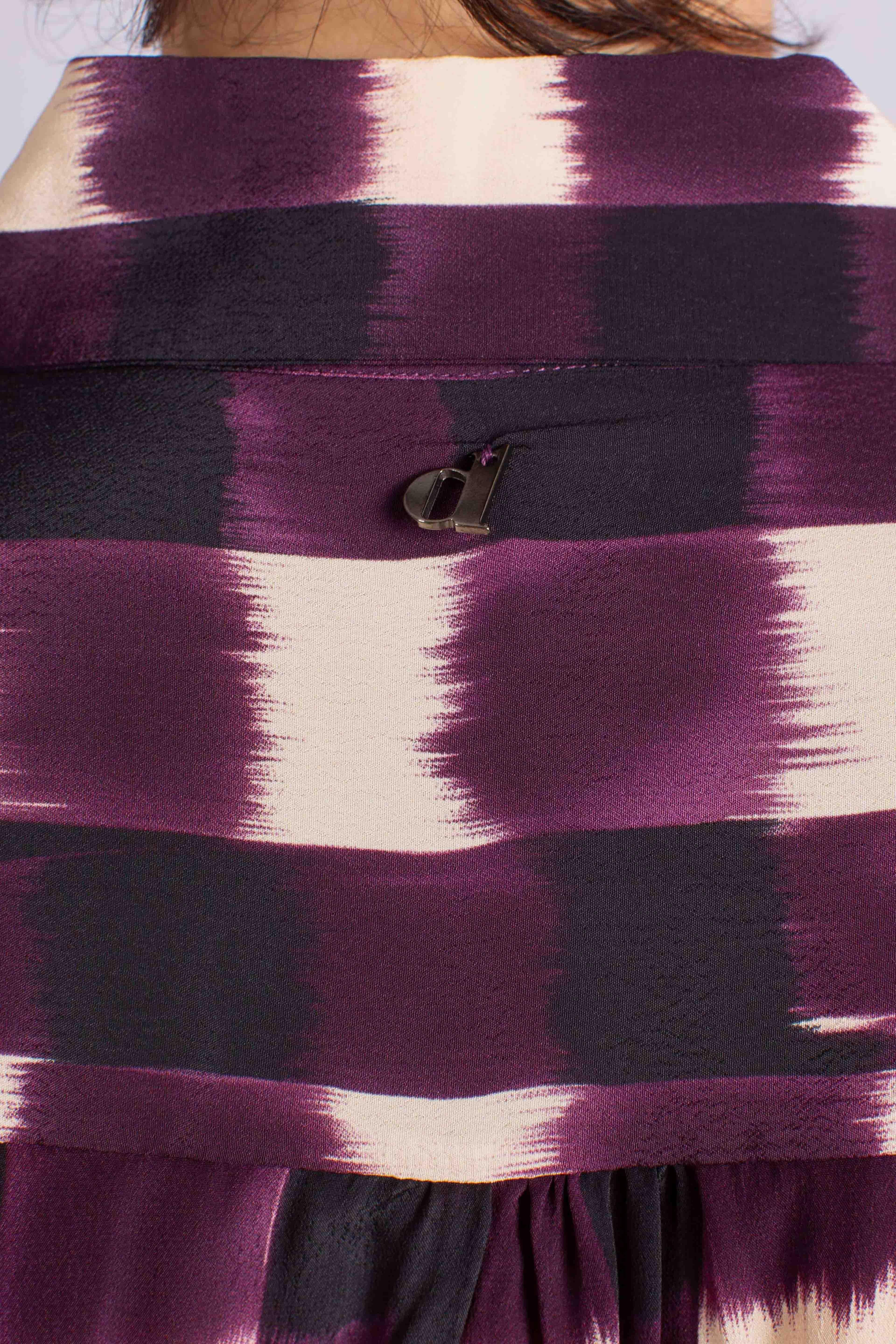 Camicia fantasia geometrica bordeaux CEZ3YBZA1490 DIXIE