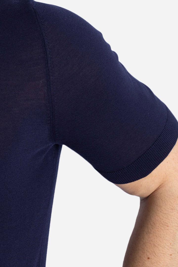 Maglia girocollo in cotone extra-fine blu 4315420731598 GRAN SASSO
