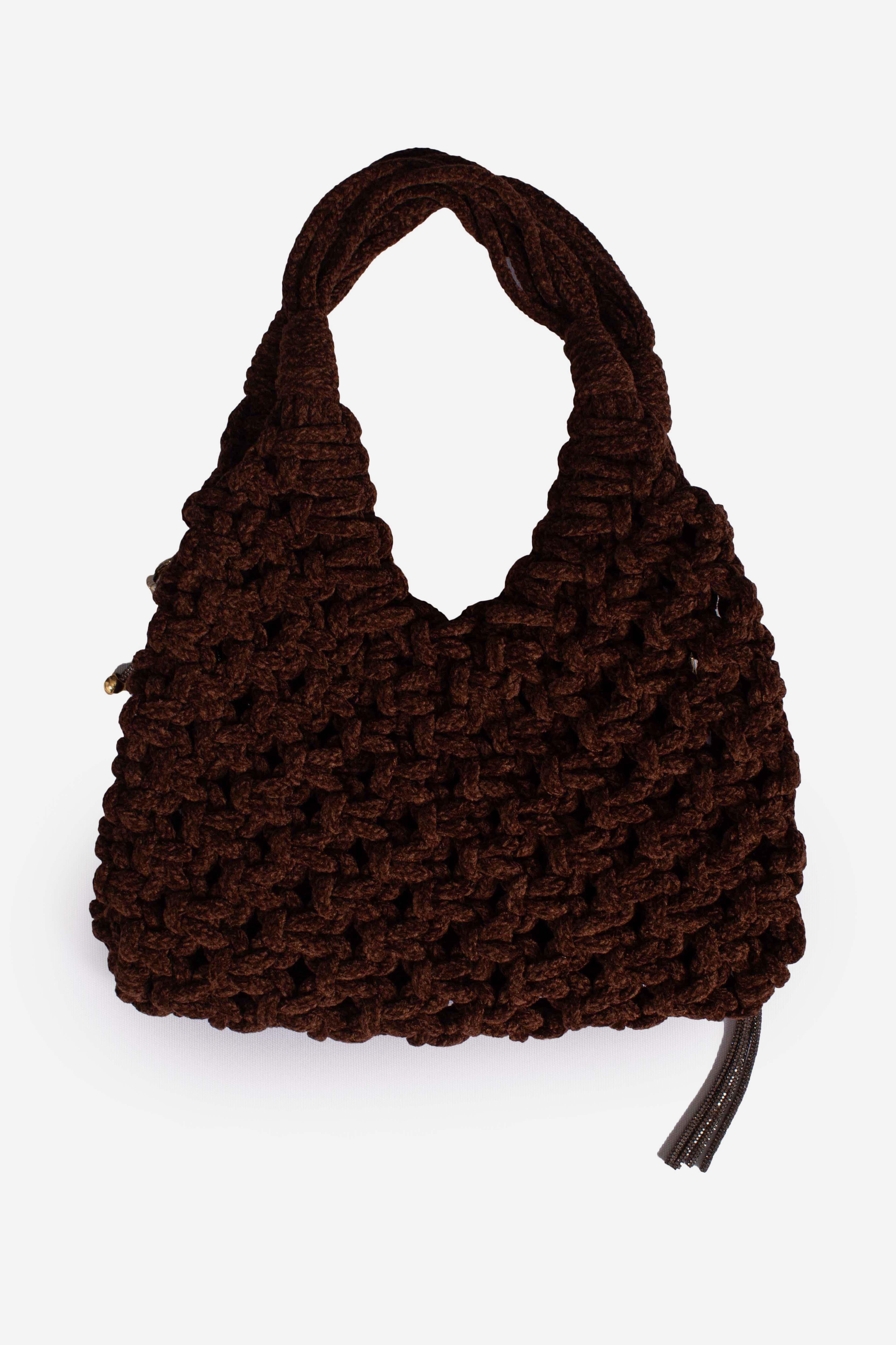 borsa VANNIFIQUE BIG VELVET CHARMS choco VANNIFIQUE BIG VELVET CHARMSCHOCO HIBOURAMA