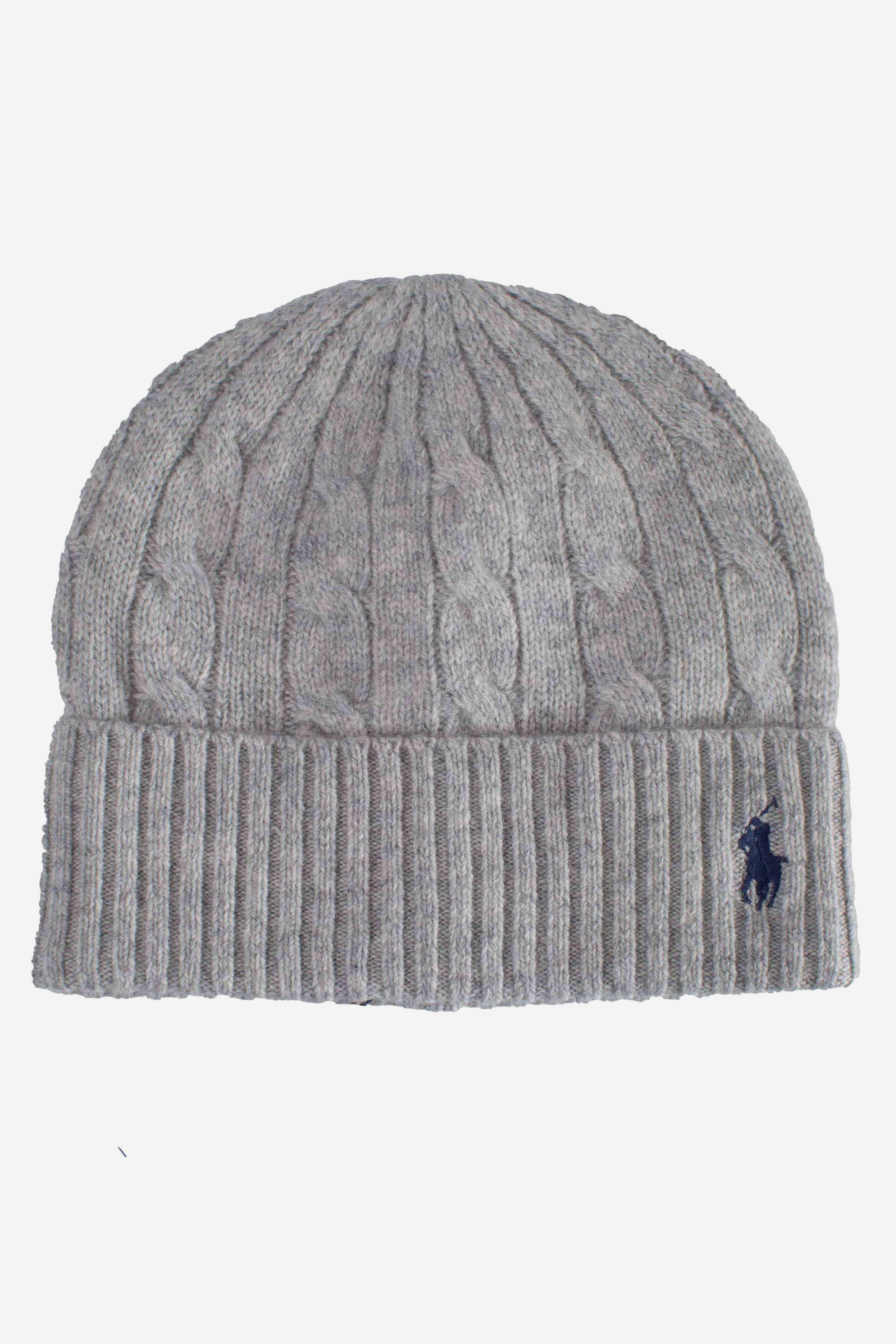Berretto in lana e cashmere a trecce grey 455981442002 POLO RALPH LAUREN