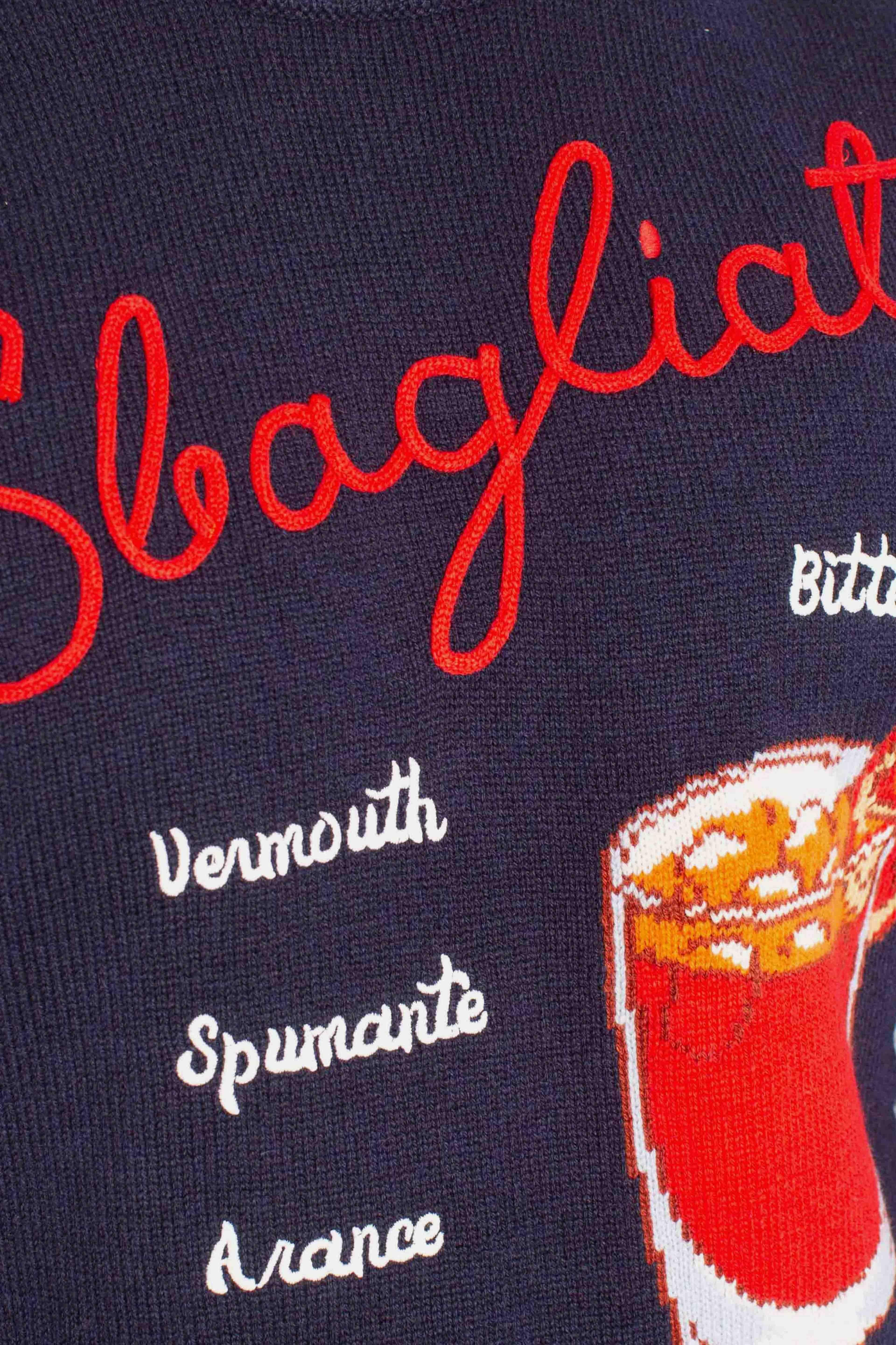 Maglia Uomo Girocollo "Sbagliato" in Lana Blu Navy HER000100322I MC2 SAINT BARTH