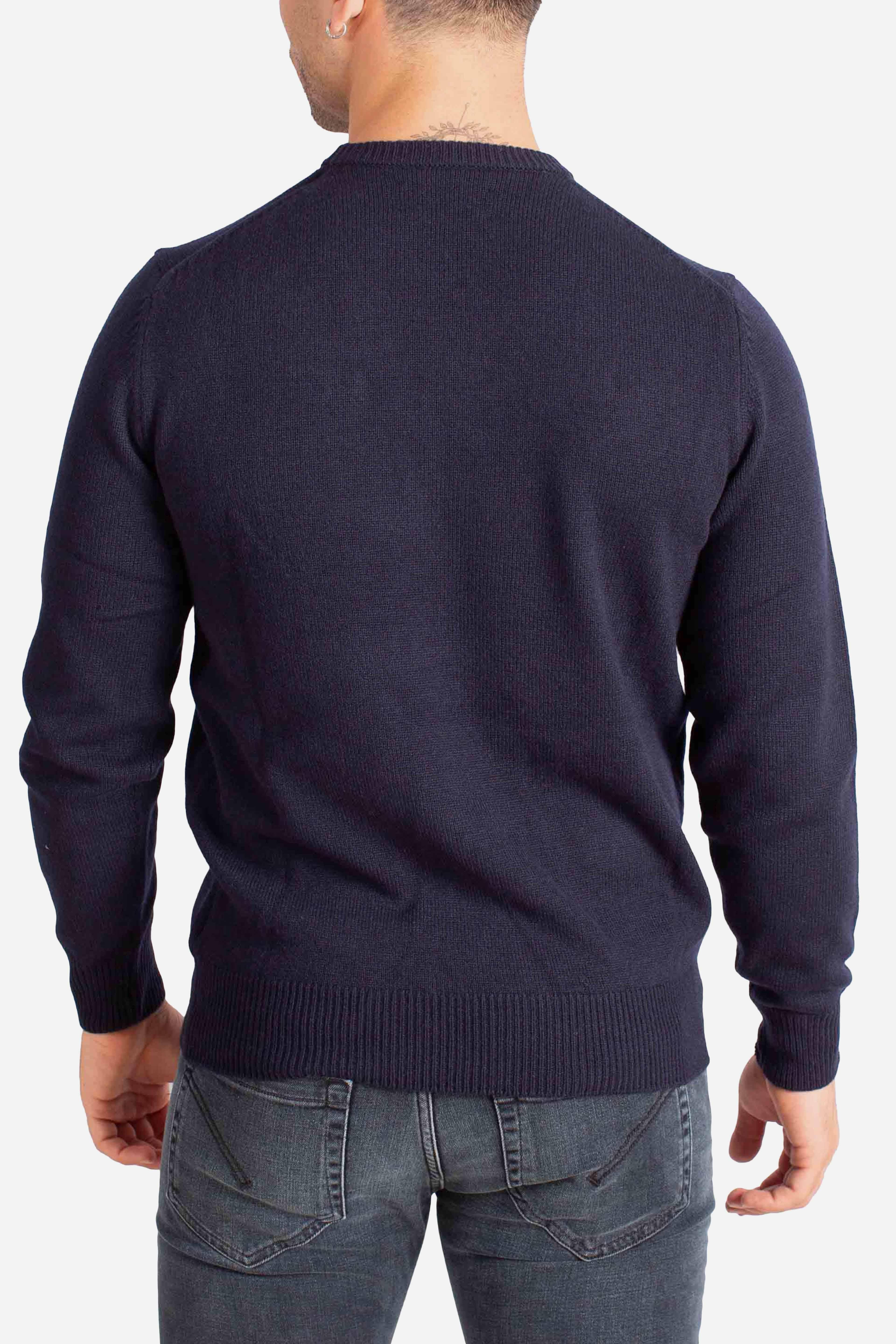 Maglia Uomo Girocollo "Sbagliato" in Lana Blu Navy HER000100322I MC2 SAINT BARTH
