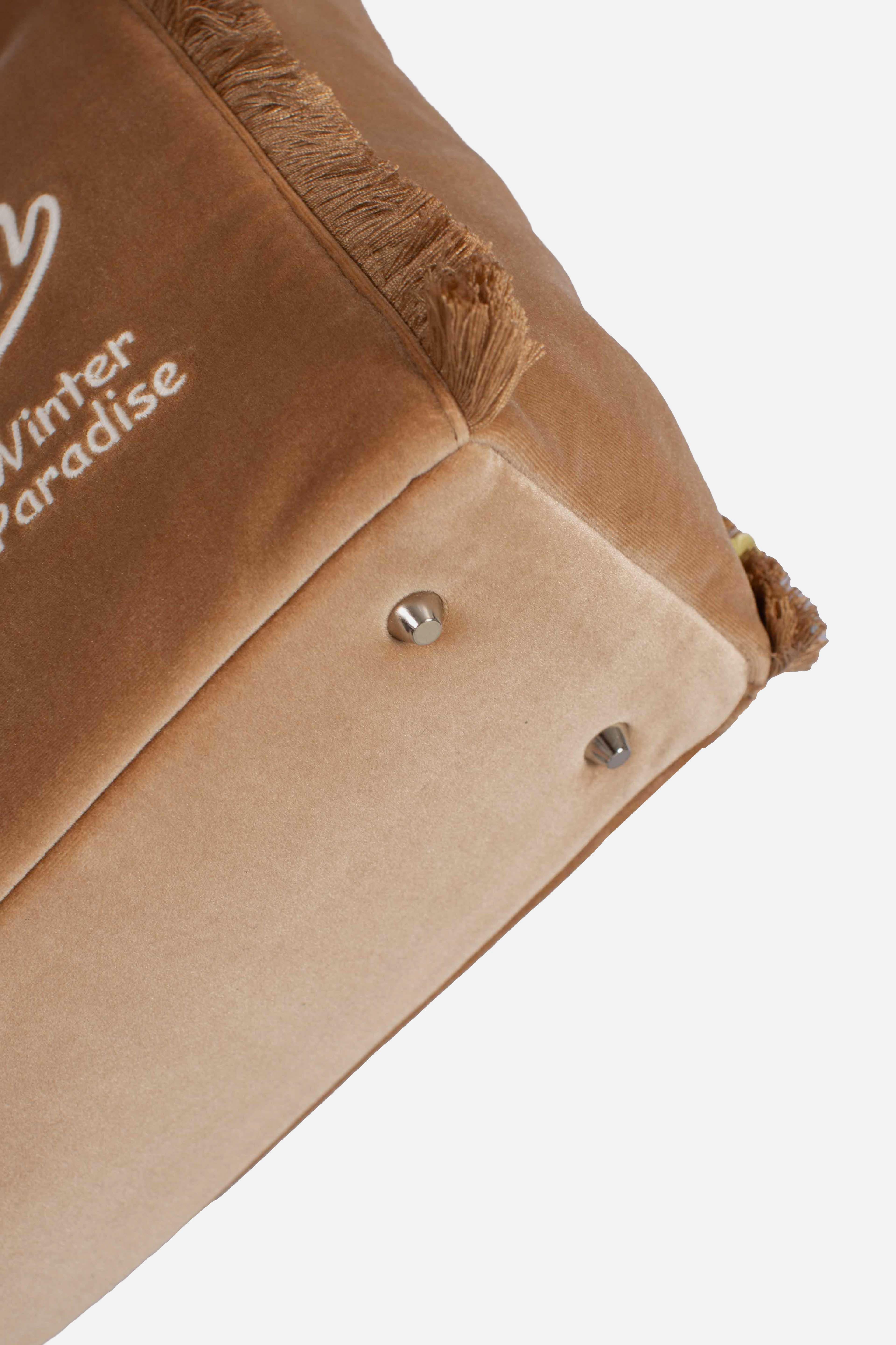 Borsa Colette velvet Dreaming of Saint Barth Winter Paradise beige COL003800296I MC2 SAINT BARTH