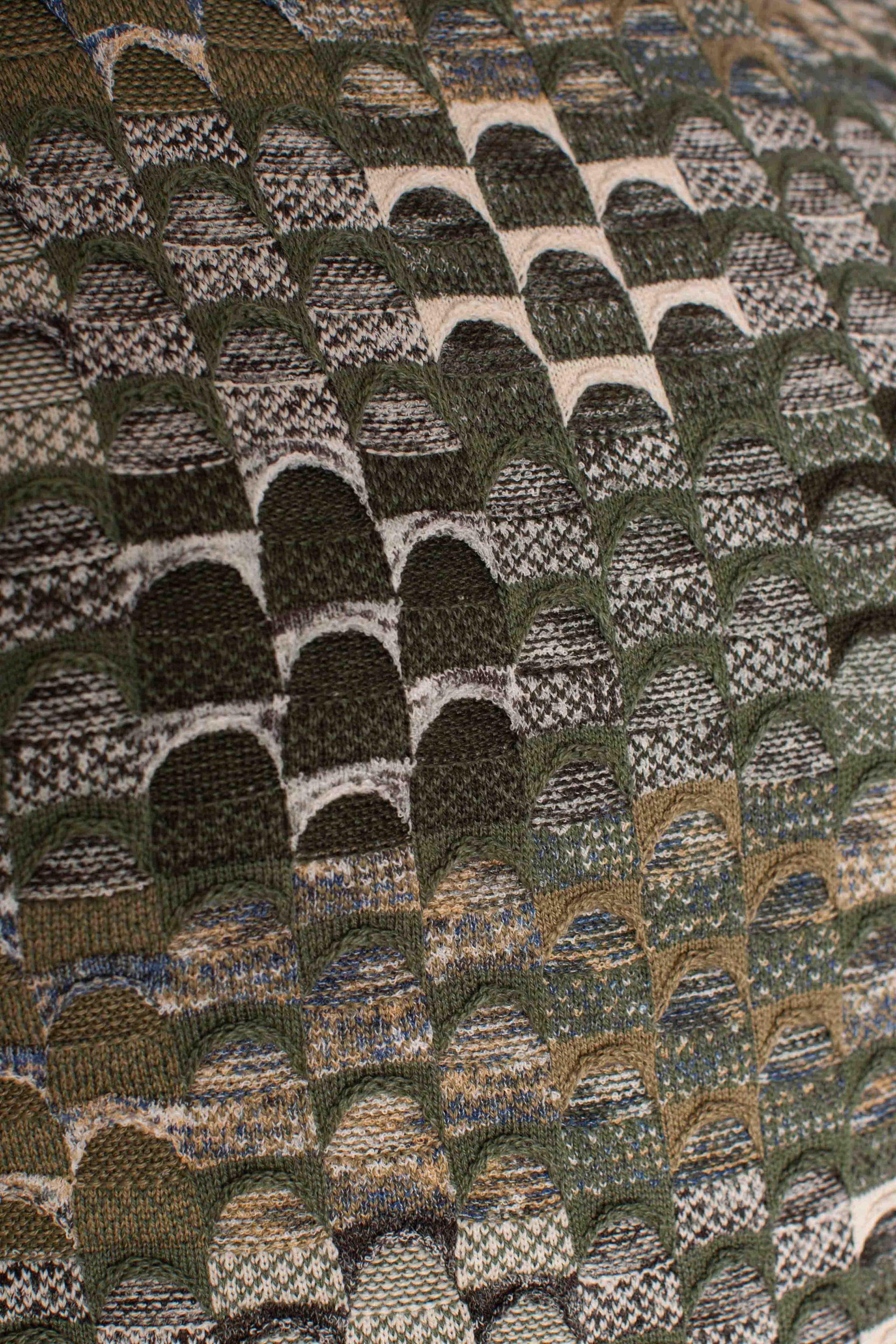 Maglia Uomo Multicolor a Fantasia Geometrica verde 32091610G0501 LORENZONI