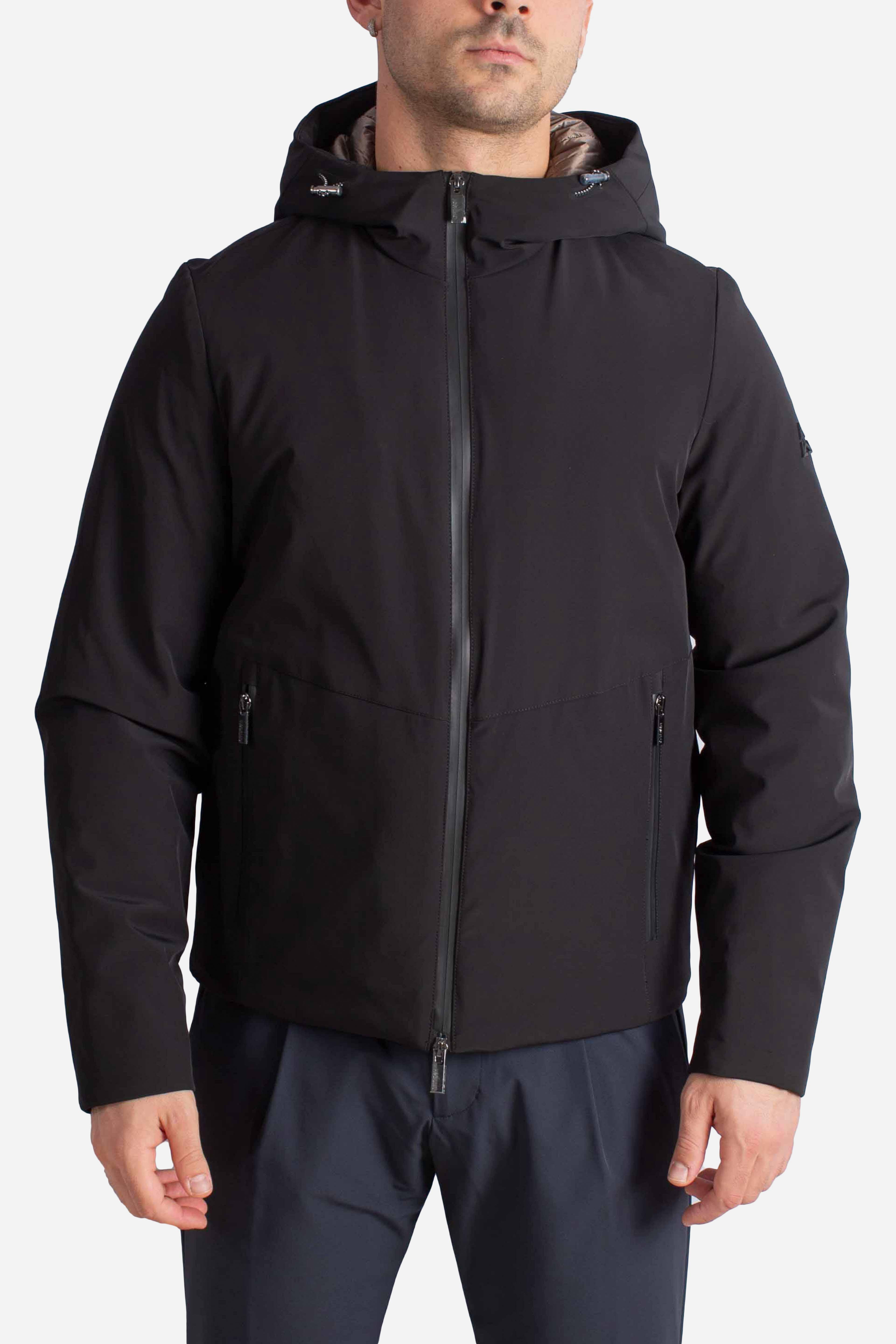Giubbotto softshell nero con Imbottitura Sorona® con Cappuccio HE9440005NERO HESKIMO