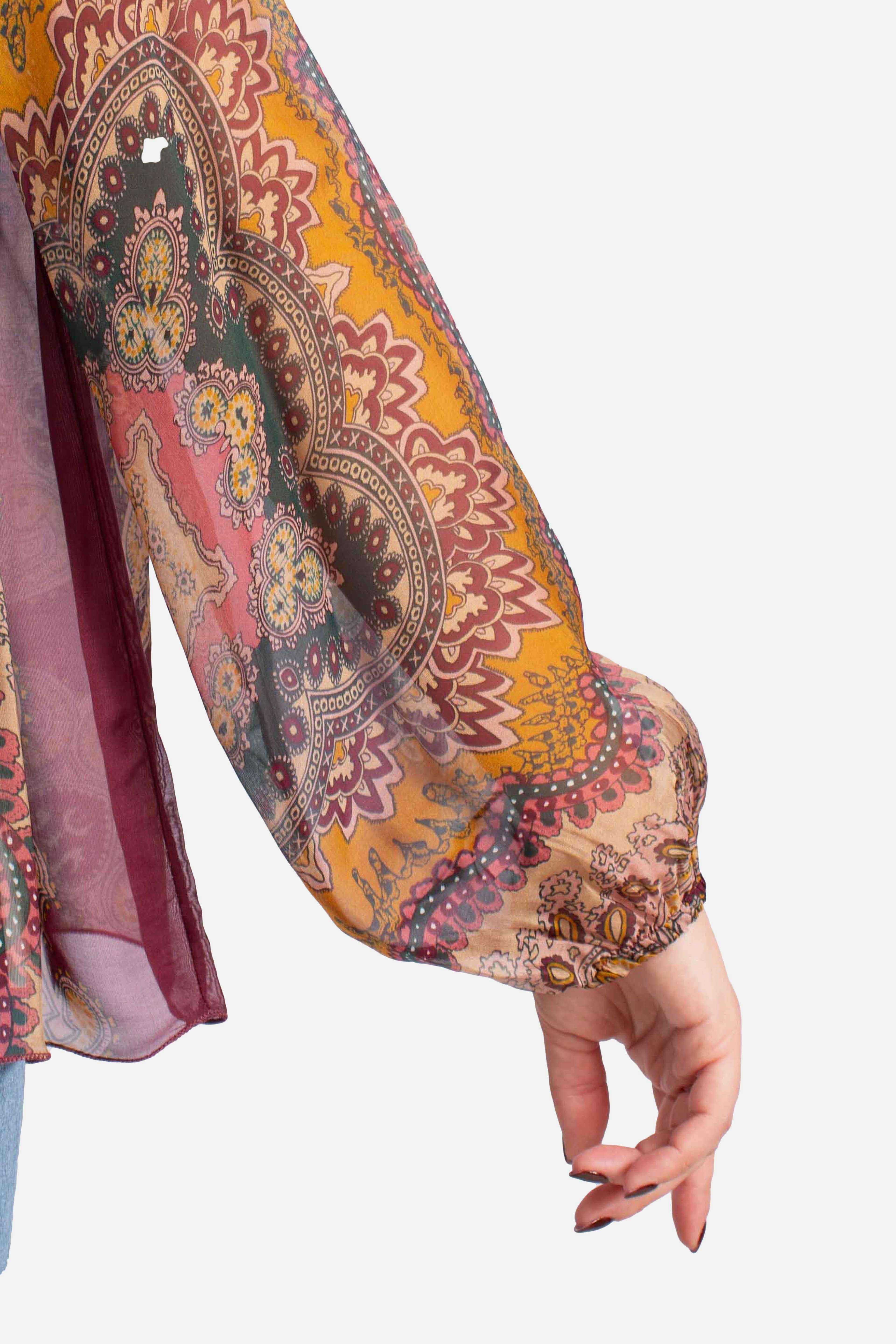 Camicia in Viscosa e Seta con Stampa Paisley C207Y015A3998 DIXIE