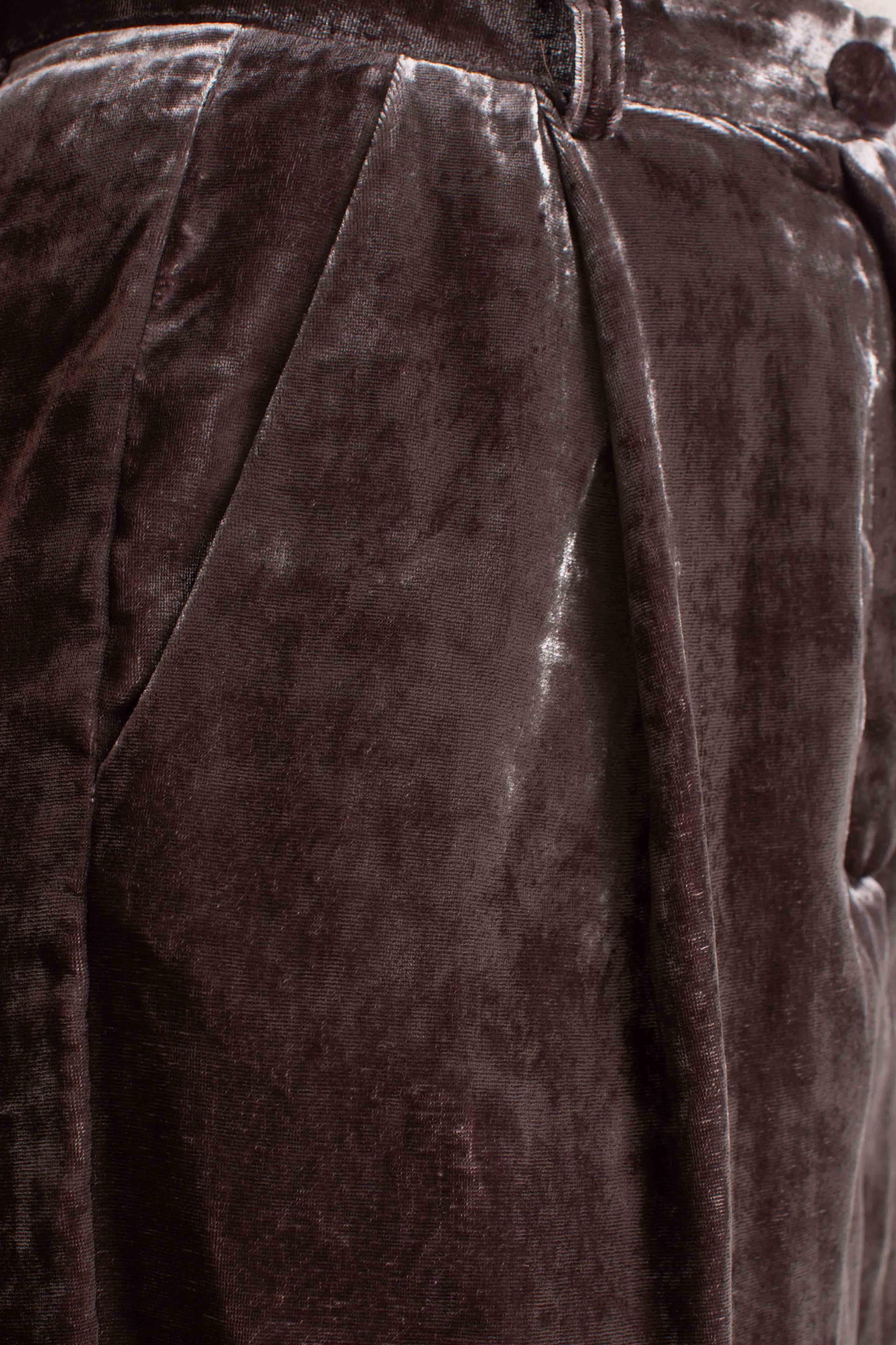 Tailleur Donna in Velluto Liscio Fumo NAEGKNVA1930 DIXIE