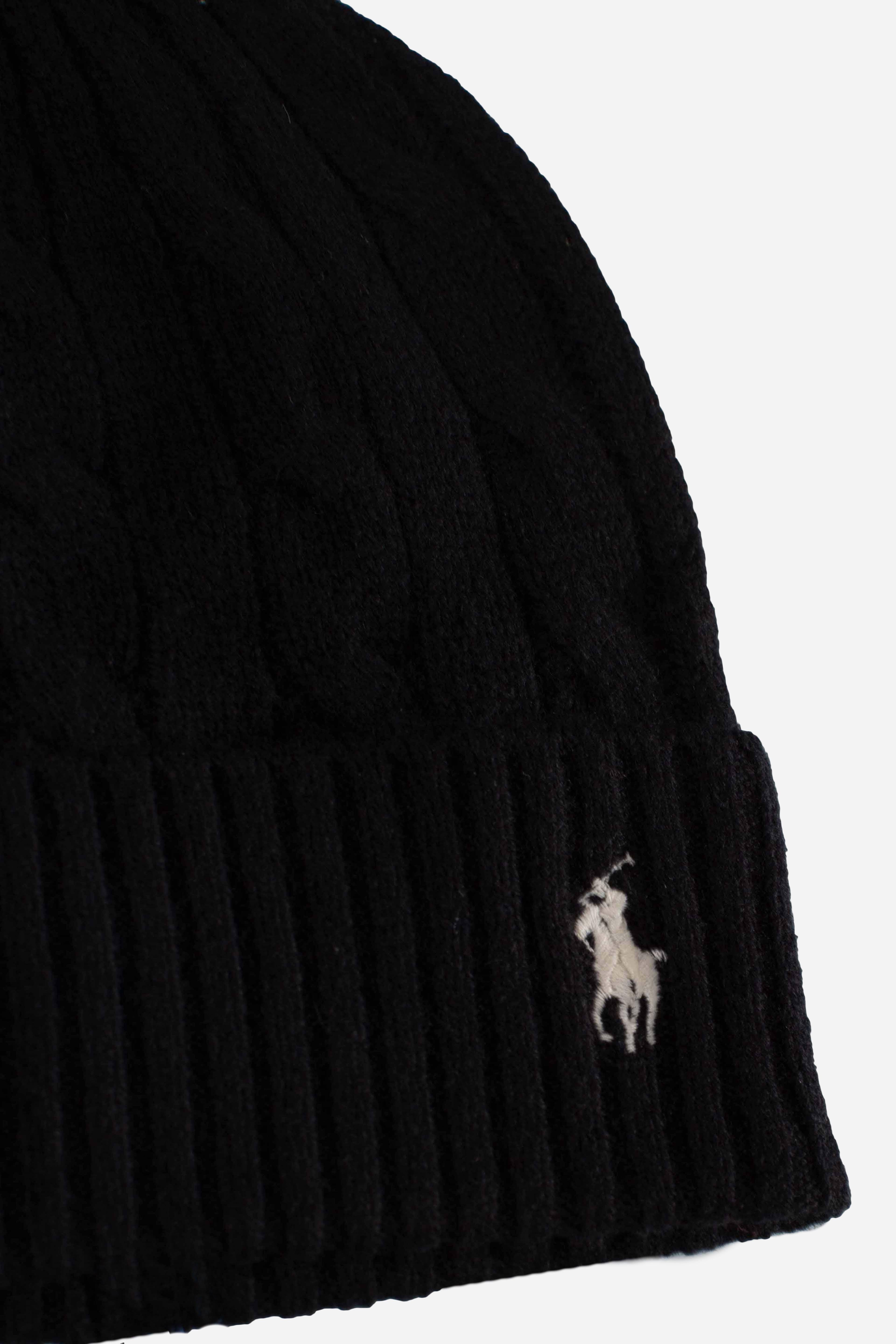 Berretto in lana e cashmere a trecce black 455981442001 POLO RALPH LAUREN