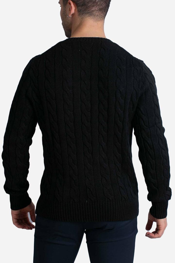 MAGLIONE IN COTONE A TRECCE black 710775885012 POLO RALPH LAUREN