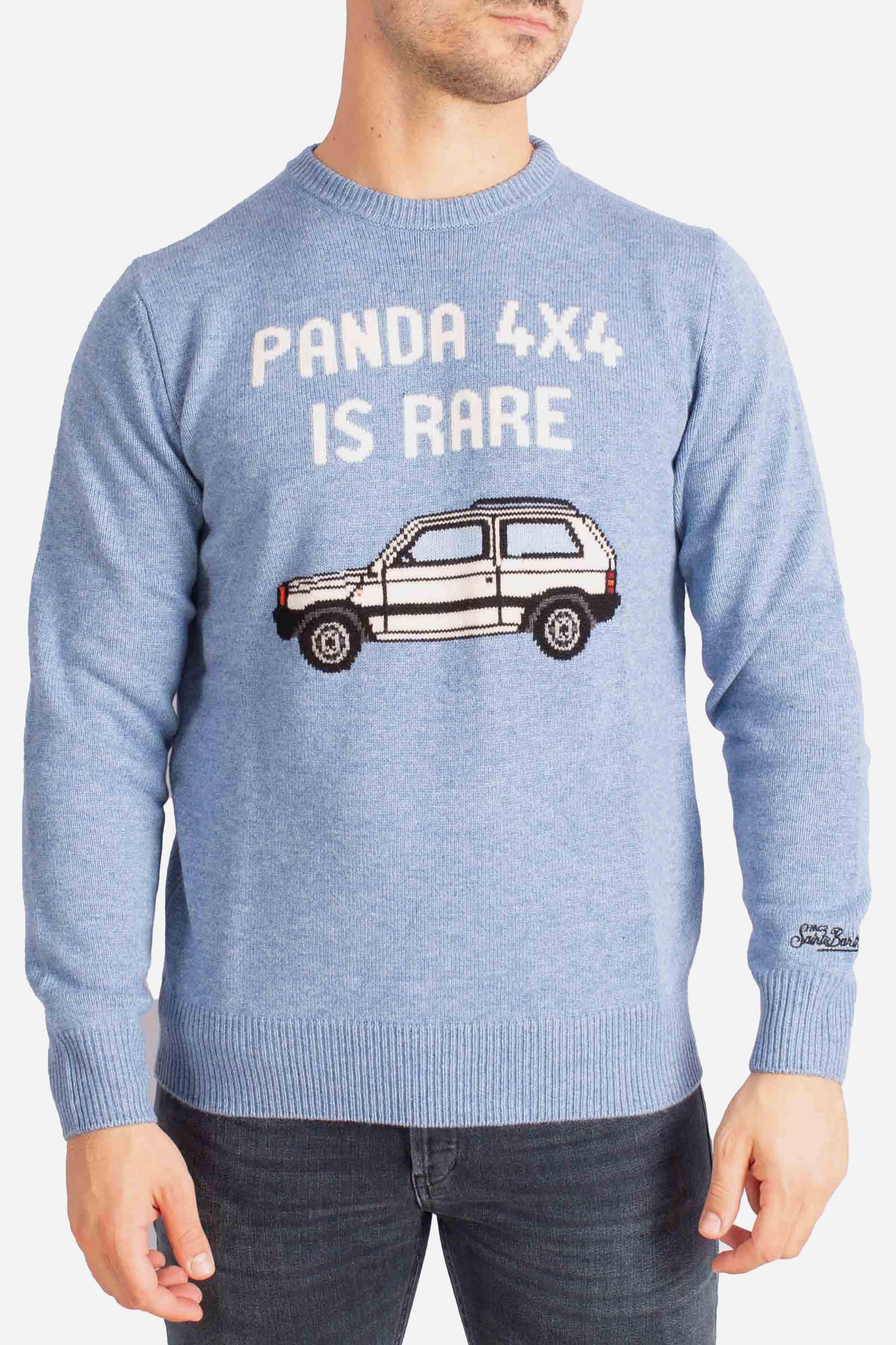 Maglia Uomo "Panda 4x4 is Rare" Azzurro HER000102310I MC2 SAINT BARTH