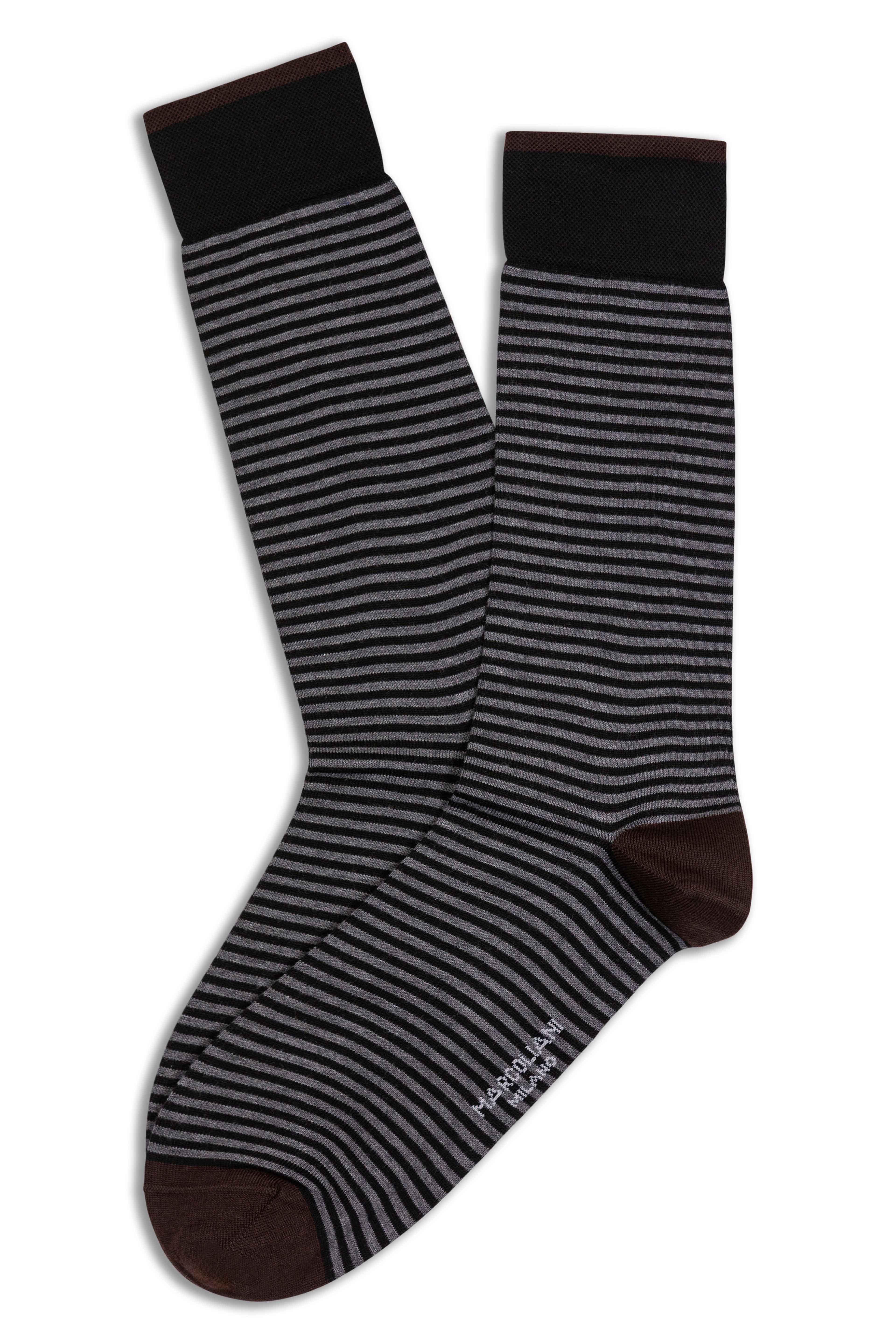 Calza Marcoliani Milano rigata black asphalt MAR3231LZ94 MARCOLIANI