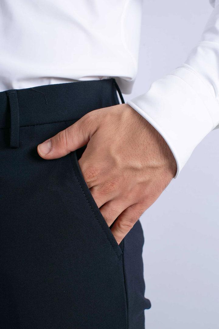 Pantalone Gaubert in lana blu UP235TS0009UXXX890 DONDUP