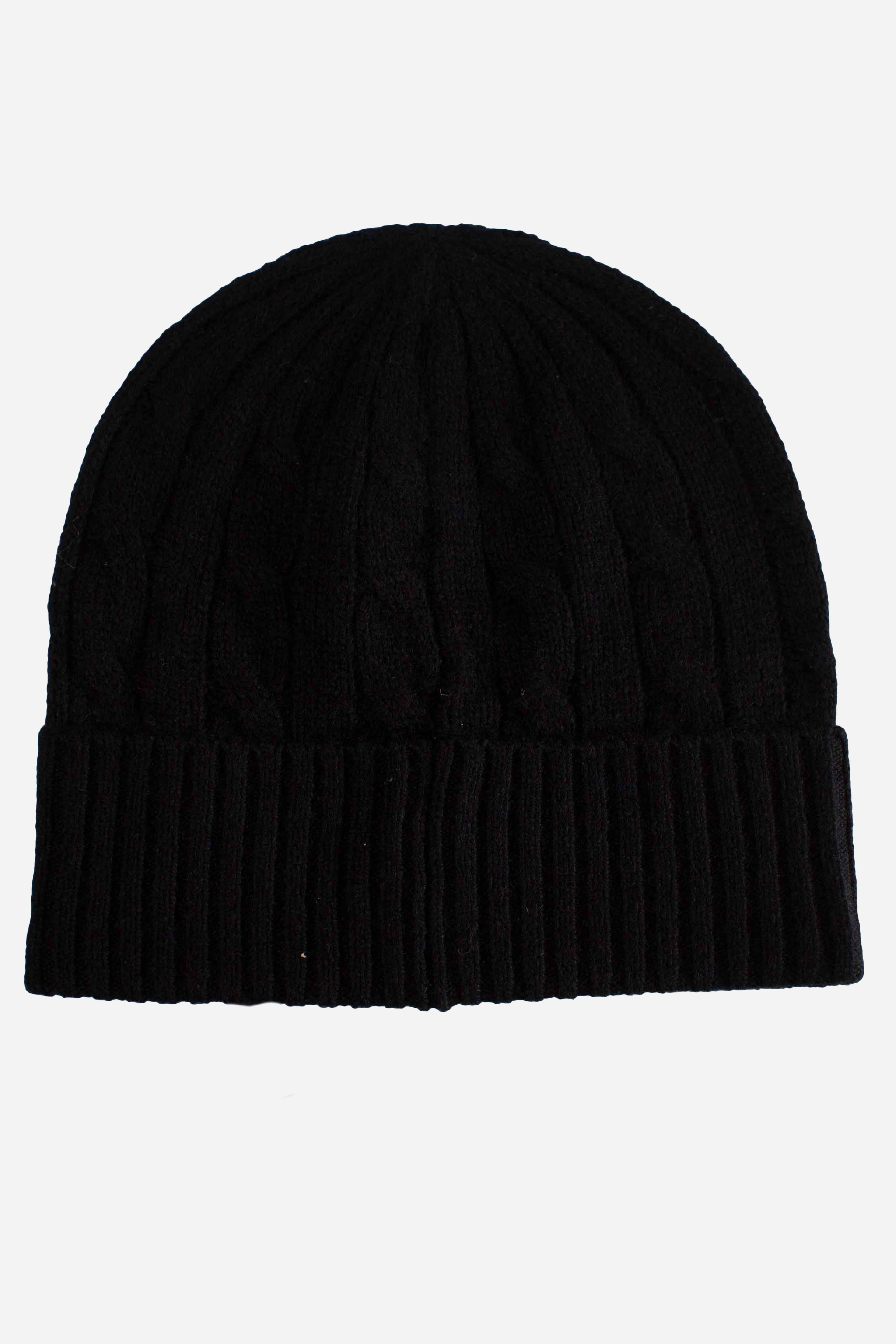 Berretto in lana e cashmere a trecce black 455981442001 POLO RALPH LAUREN