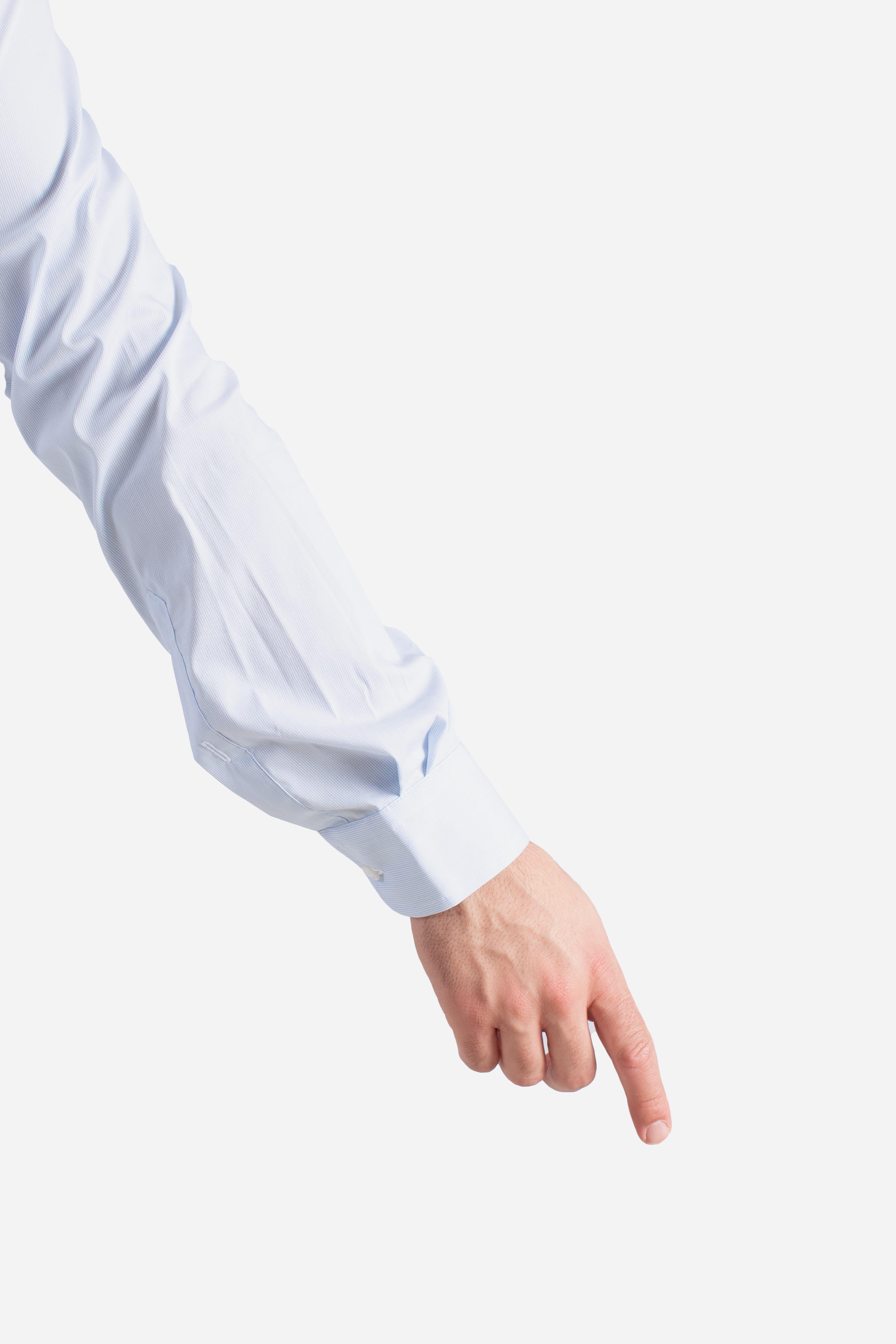 Camicia Uomo Azzurra Stretch Microfantasia NCMA150258SXAFU601 FAY