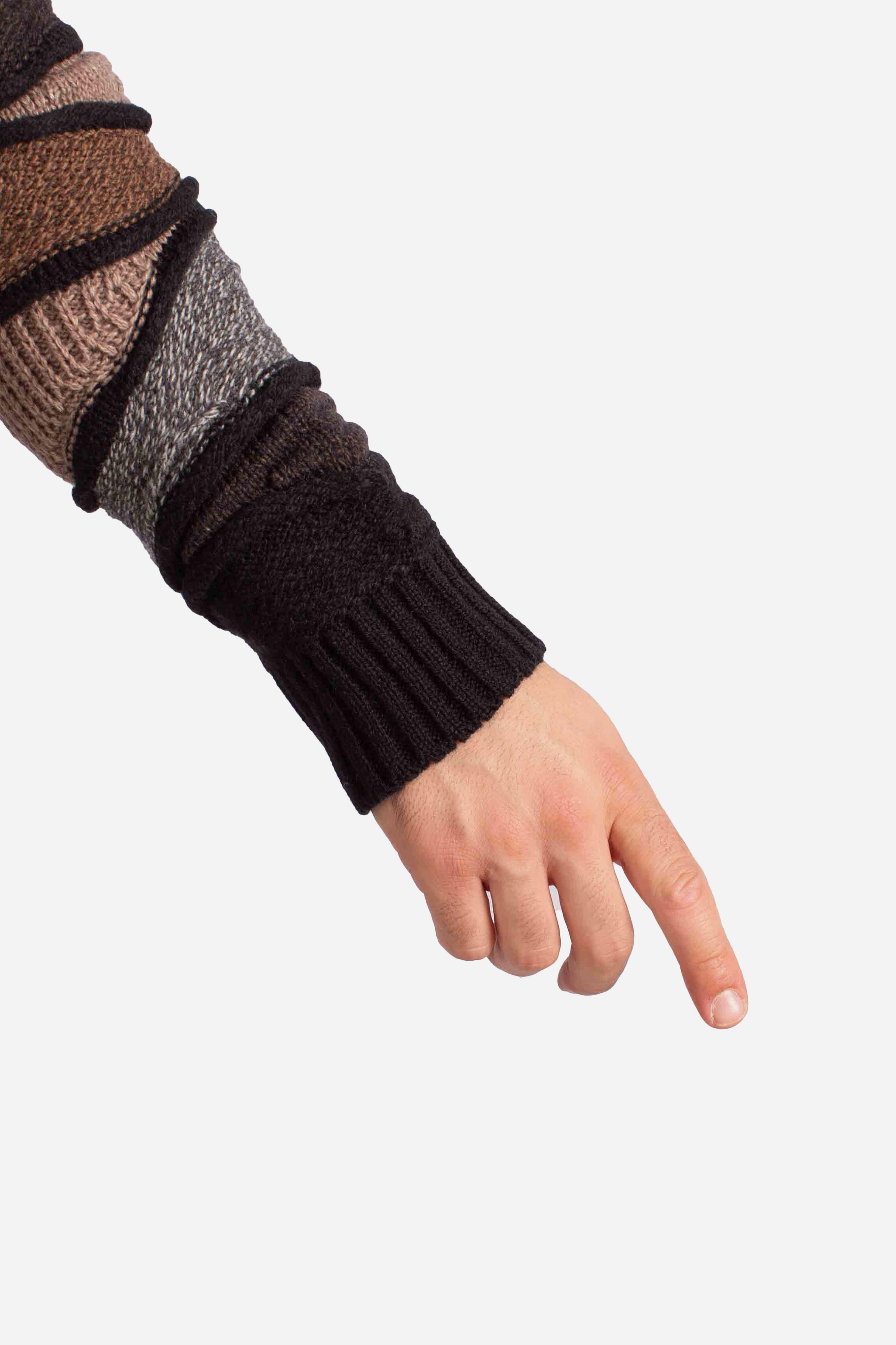 Cardigan Uomo Black brown Multicolor 32091599G0100 LORENZONI