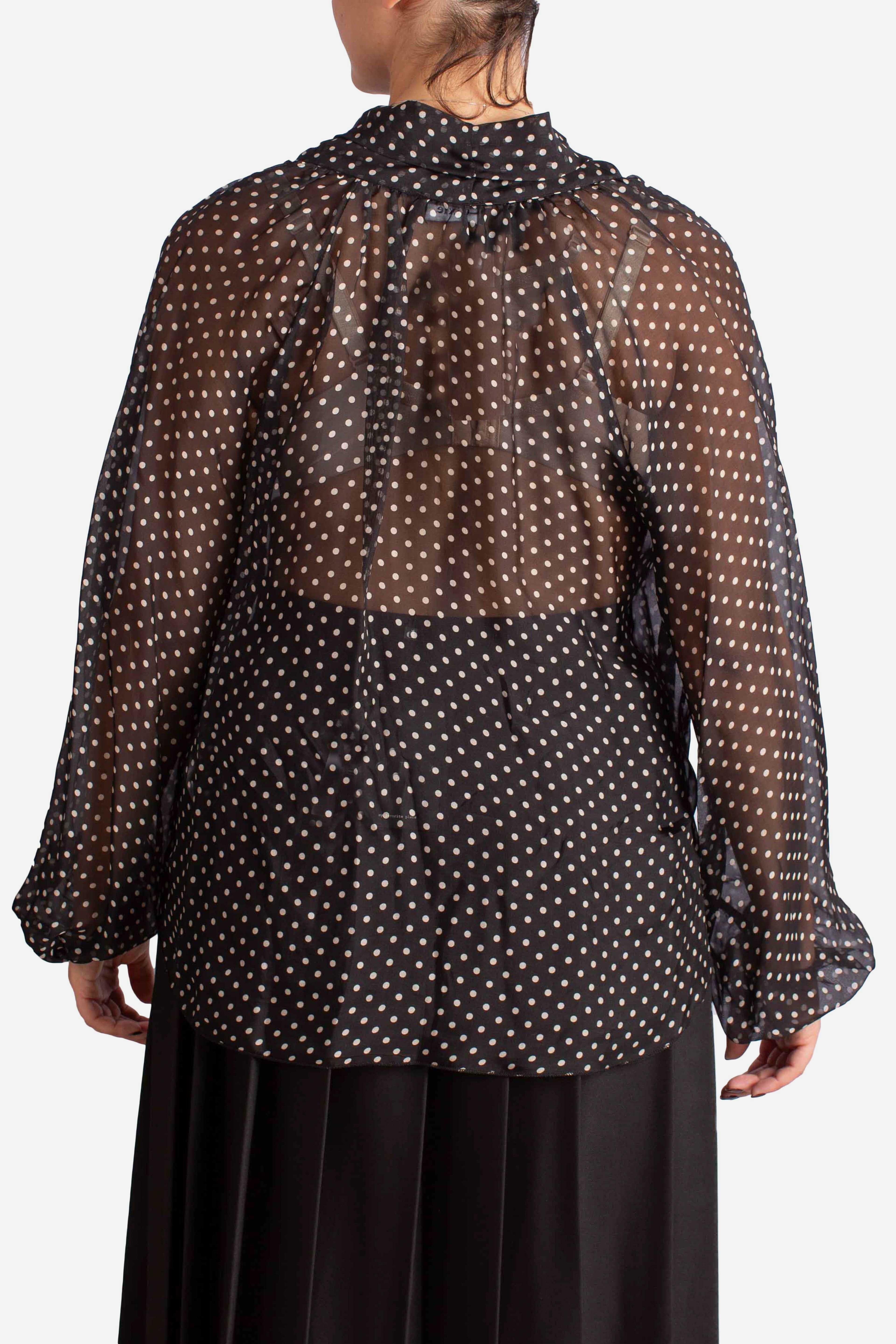 Blusa a Pois con Fiocco C207Y018A3998 DIXIE