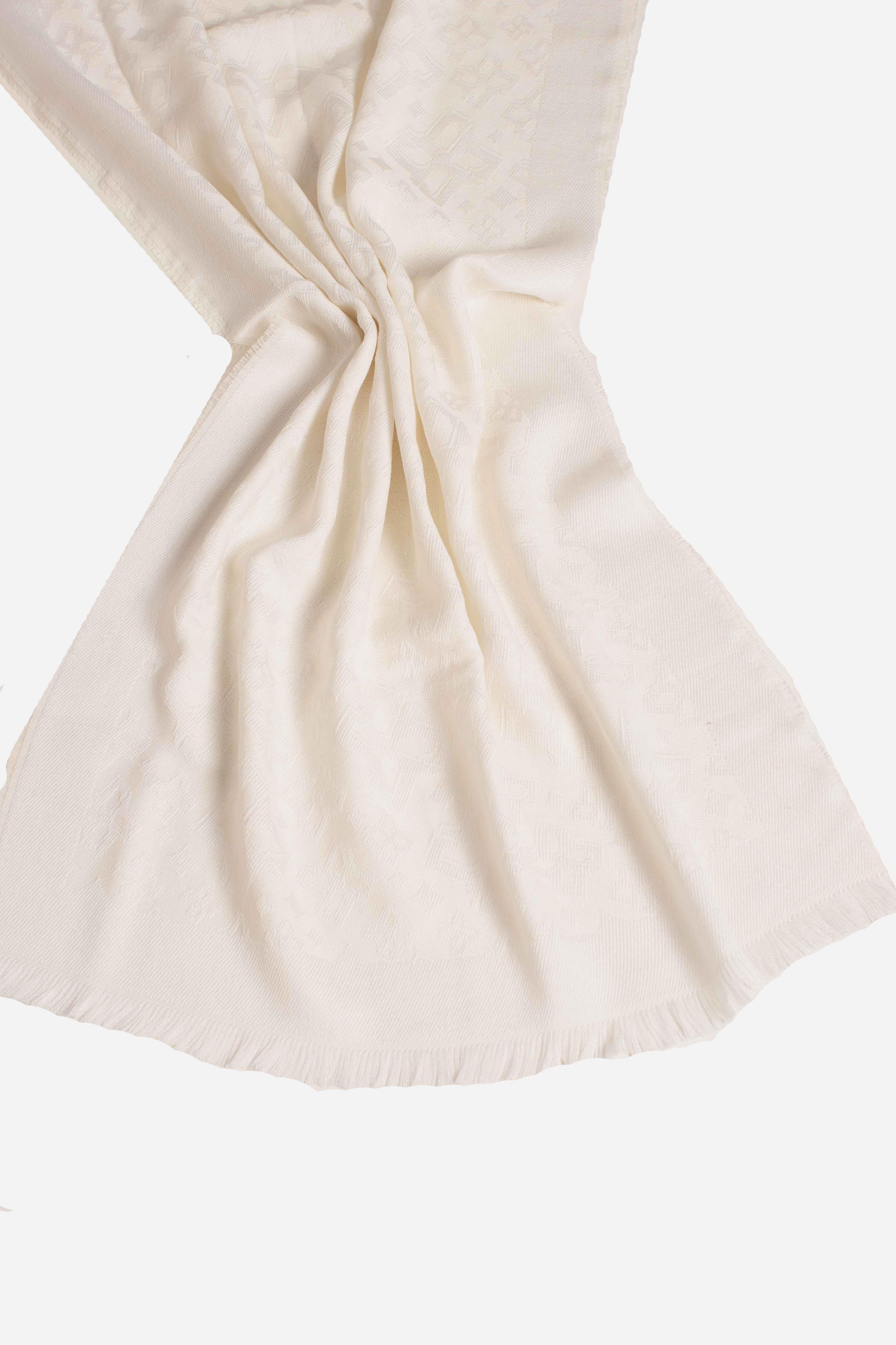 Sciarpa in lana vergine bianco SCIARPA55NTI25BIANCO TAGLIATORE