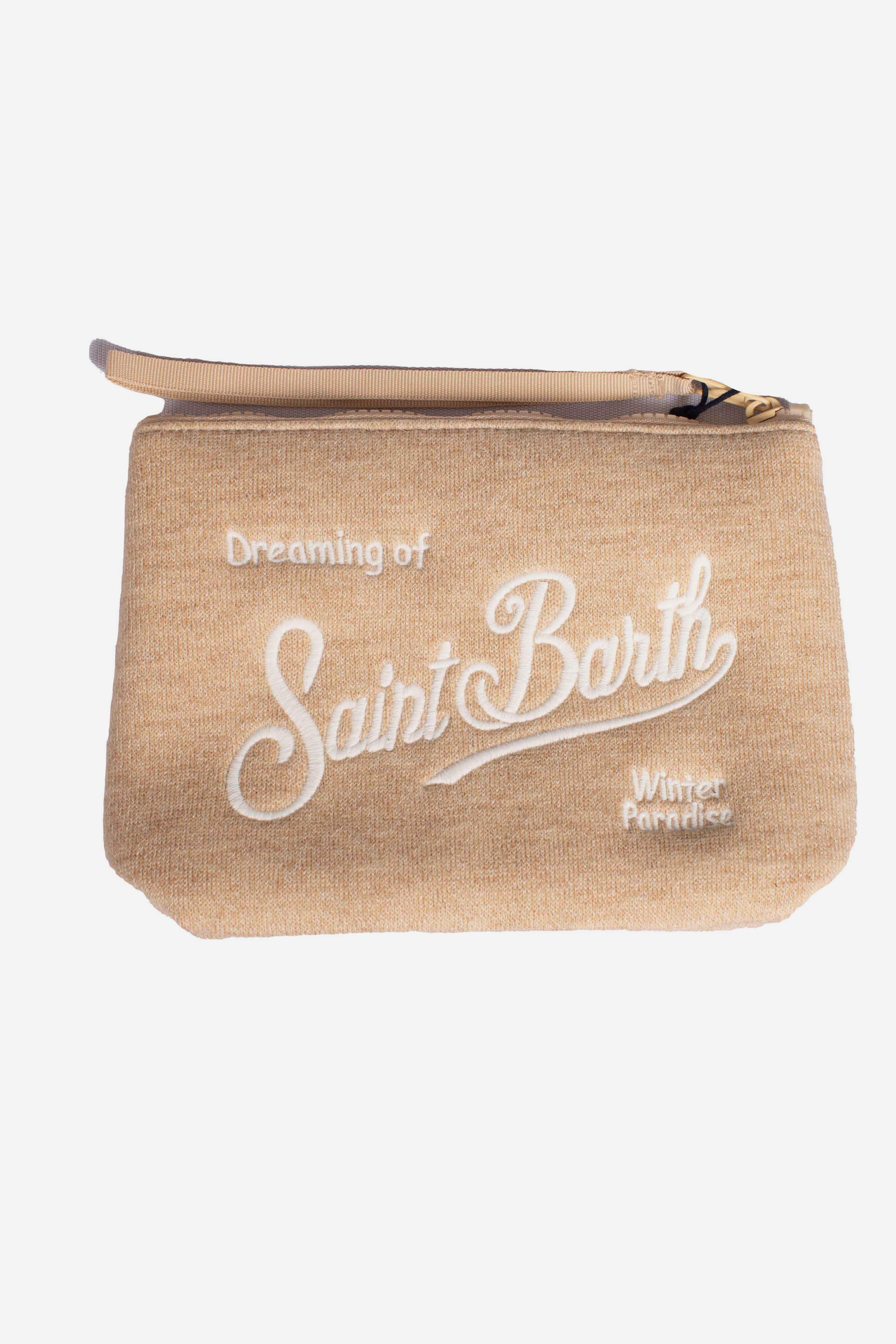 Pochette Aline in tessuto Dreaming of Saint Barth beige ALI002200208I MC2 SAINT BARTH