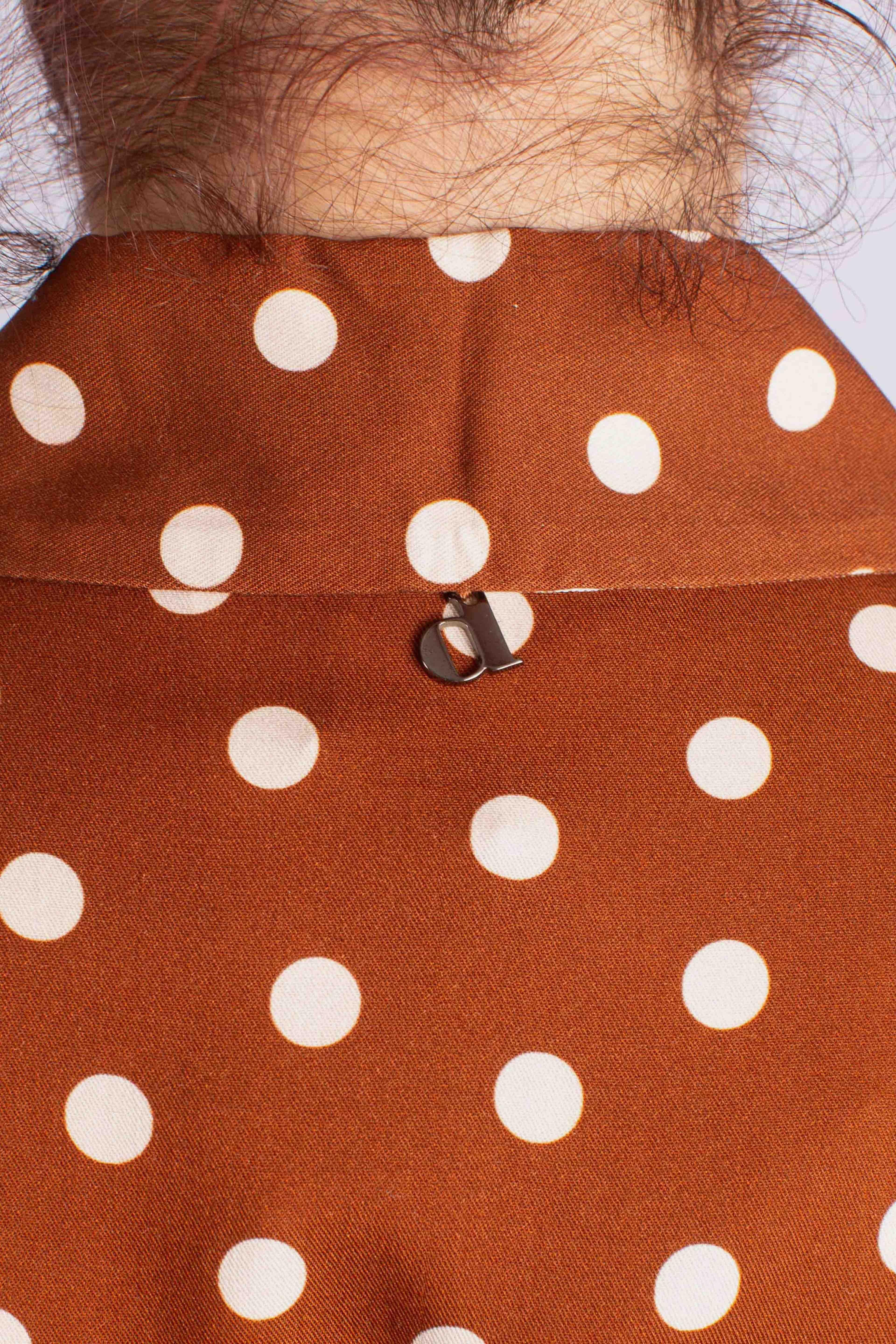 Abito midi a pois con cintura ALQHYDFA1811 DIXIE