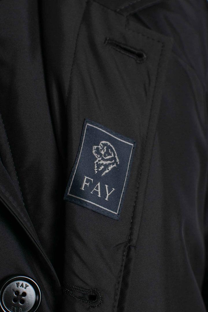 Impermeabile Morning Coat in Popeline Tecnico nero NAM62510160AXXB999 FAY