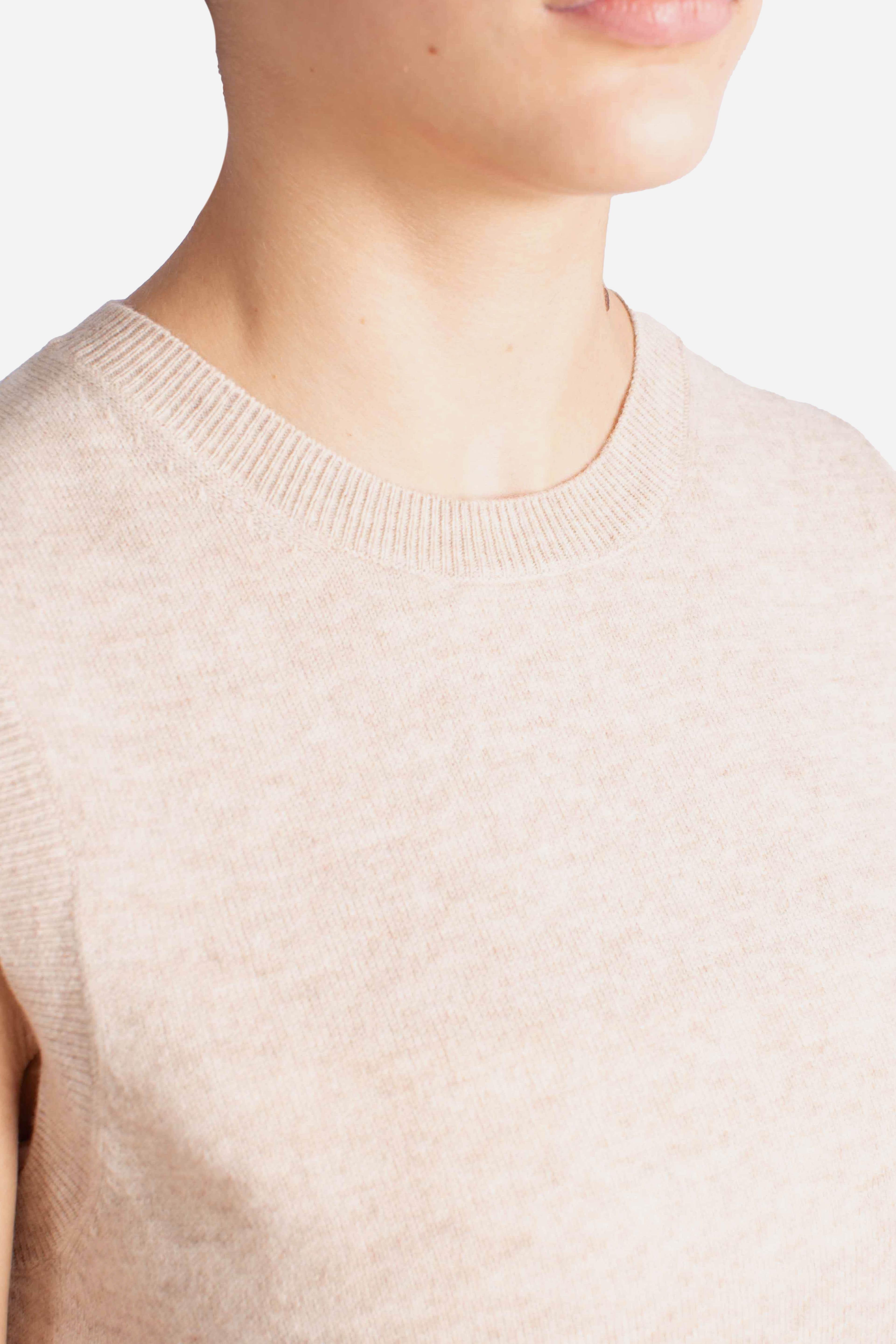 Top Senza Maniche in Maglia Beige AIN000100031I MC2 SAINT BARTH