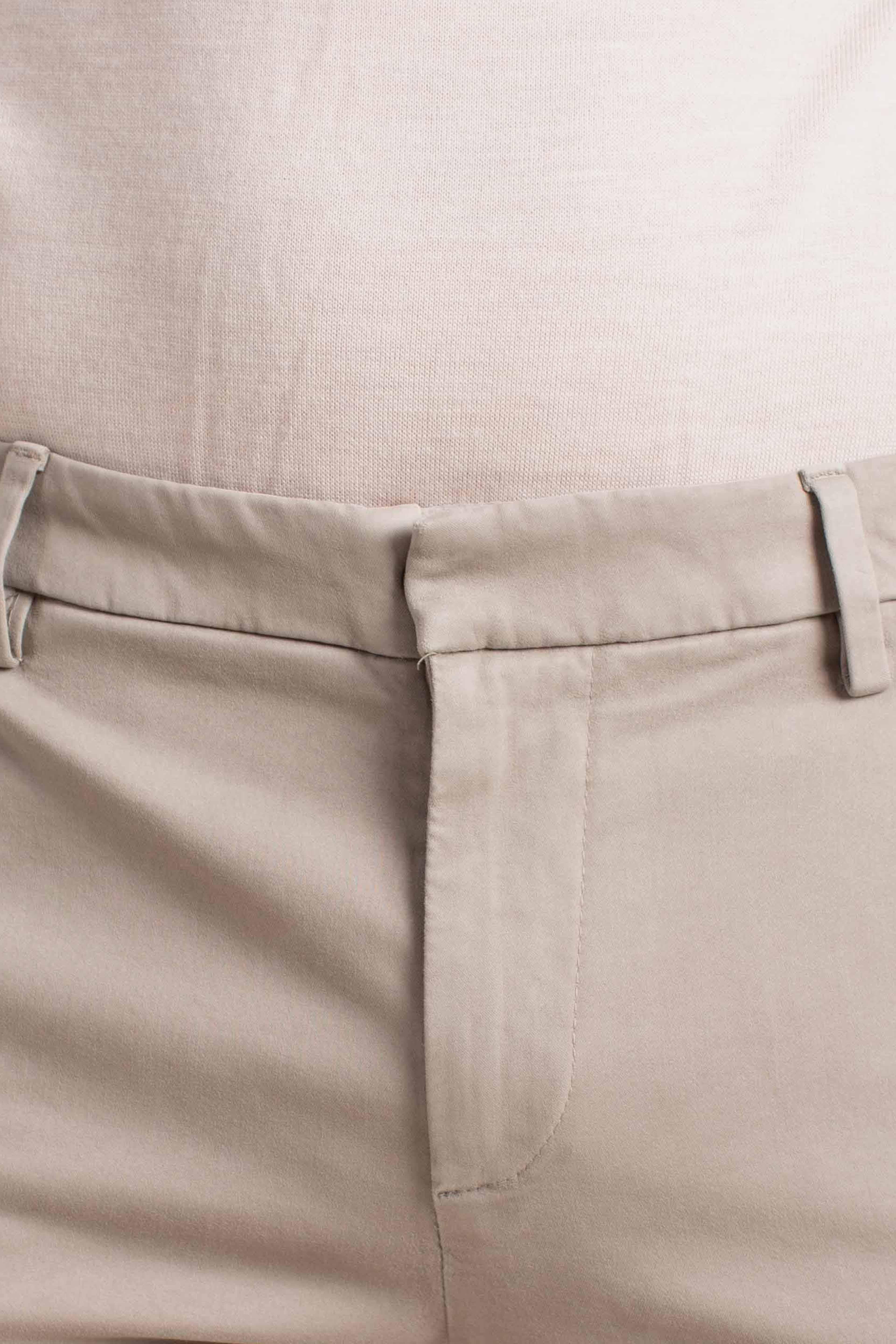 Pantaloni Slim Fit in Cotone Stretch beige UP235RSE032U025 DONDUP
