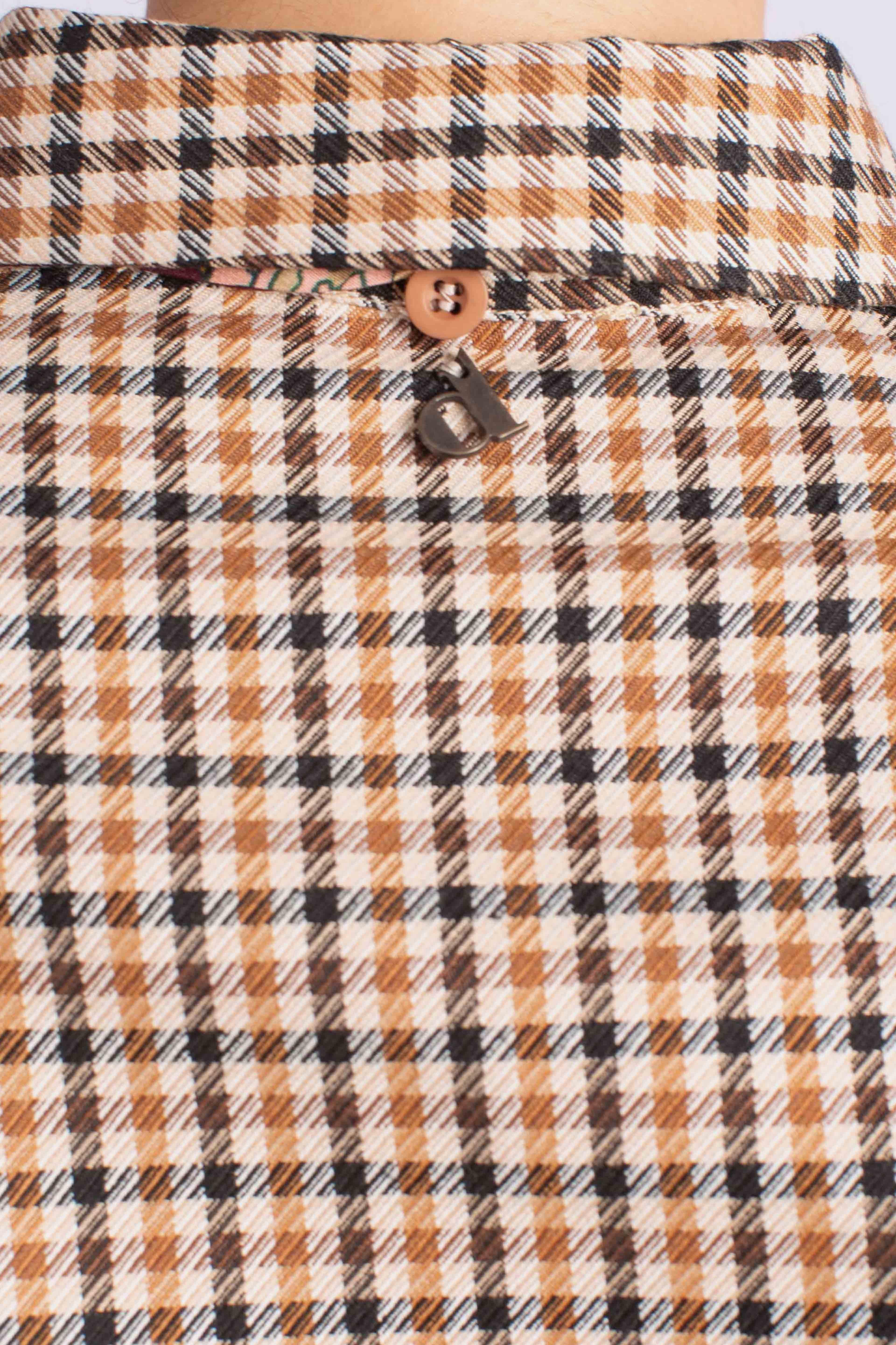 Abito corto a fantasia check con foulard ALO5KNFA1811 DIXIE