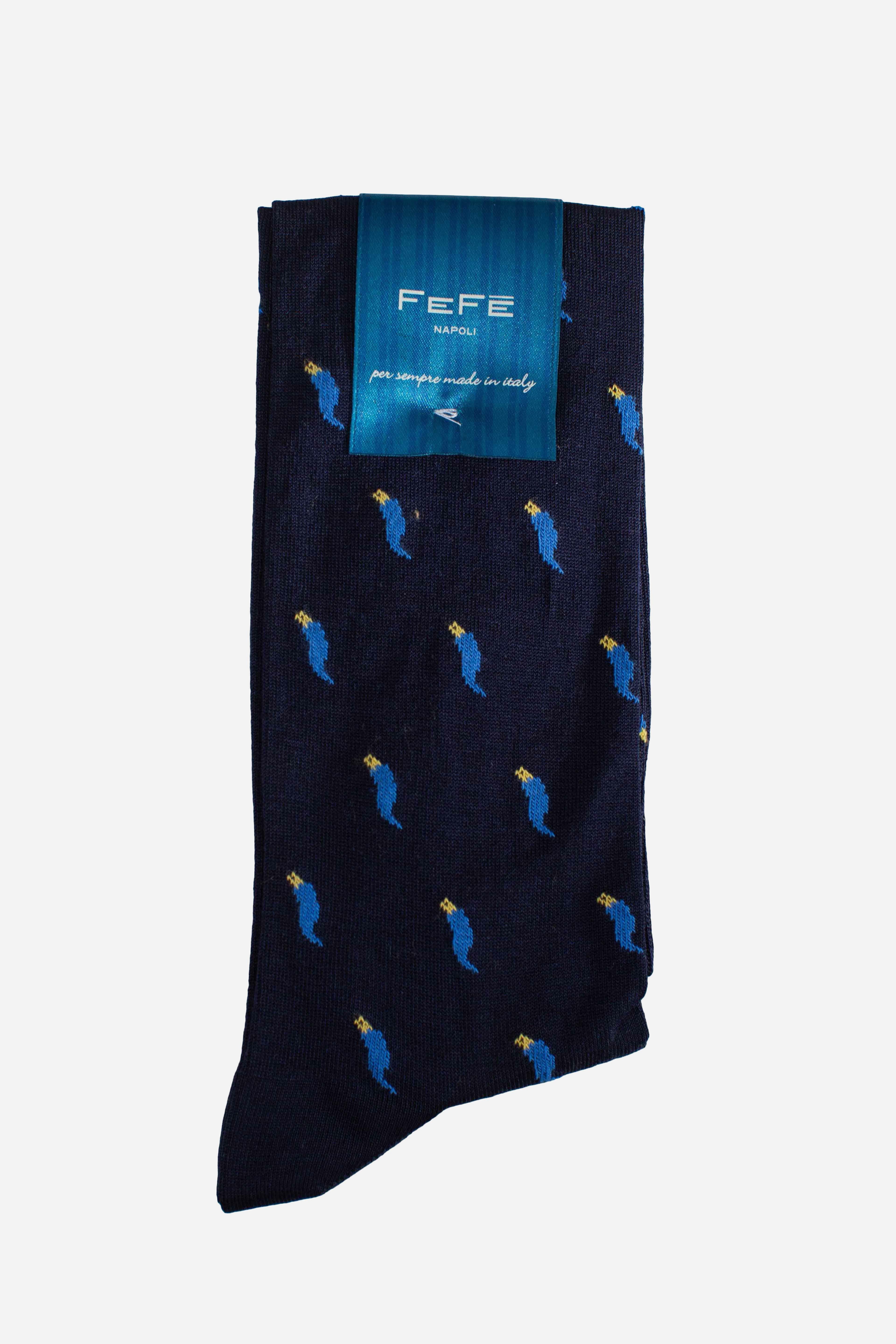 CALZINI UOMO scaramantia blu SOCORN101LBLU FEFE'