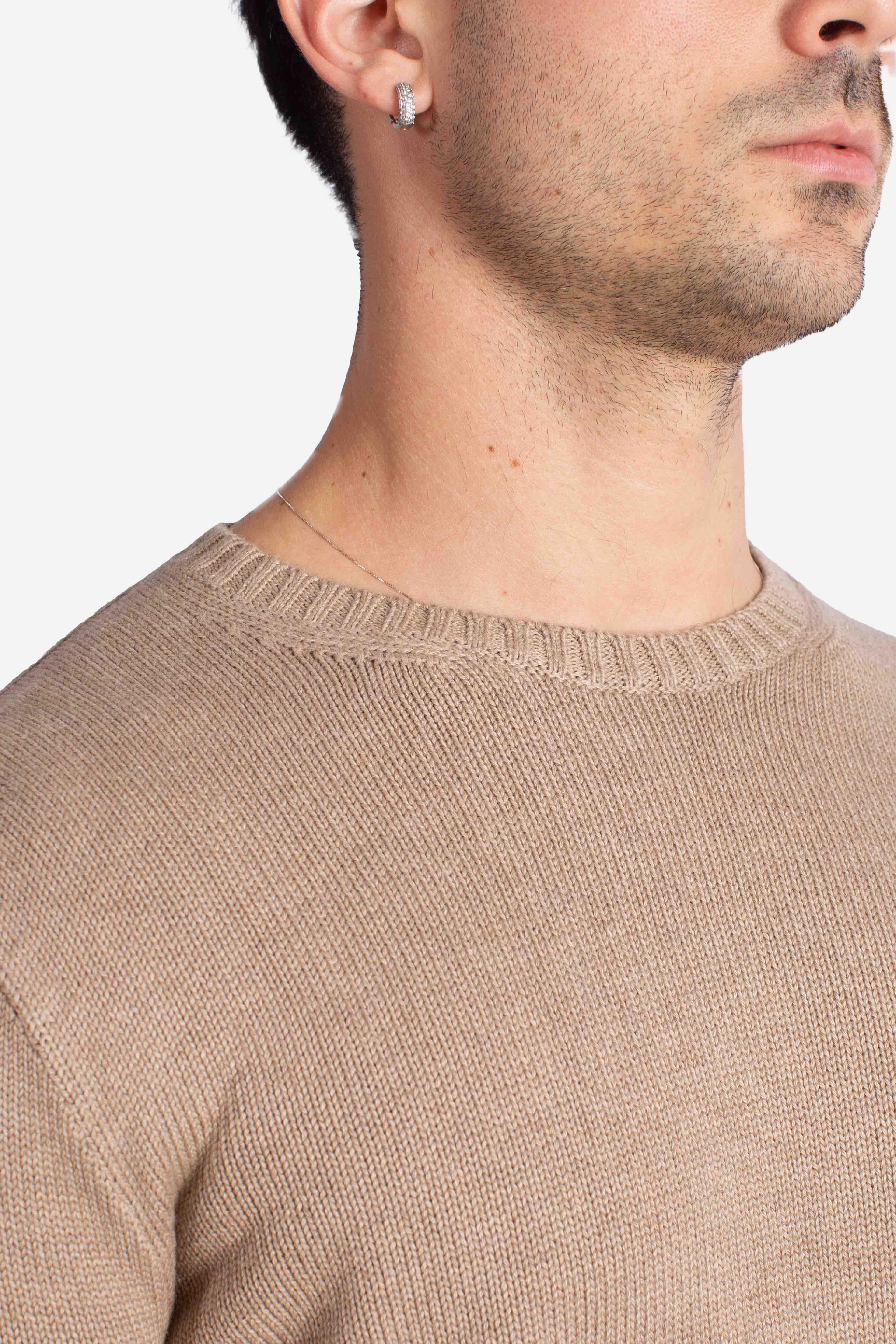 Maglia a girocollo in cotone brown 710810846036 POLO RALPH LAUREN