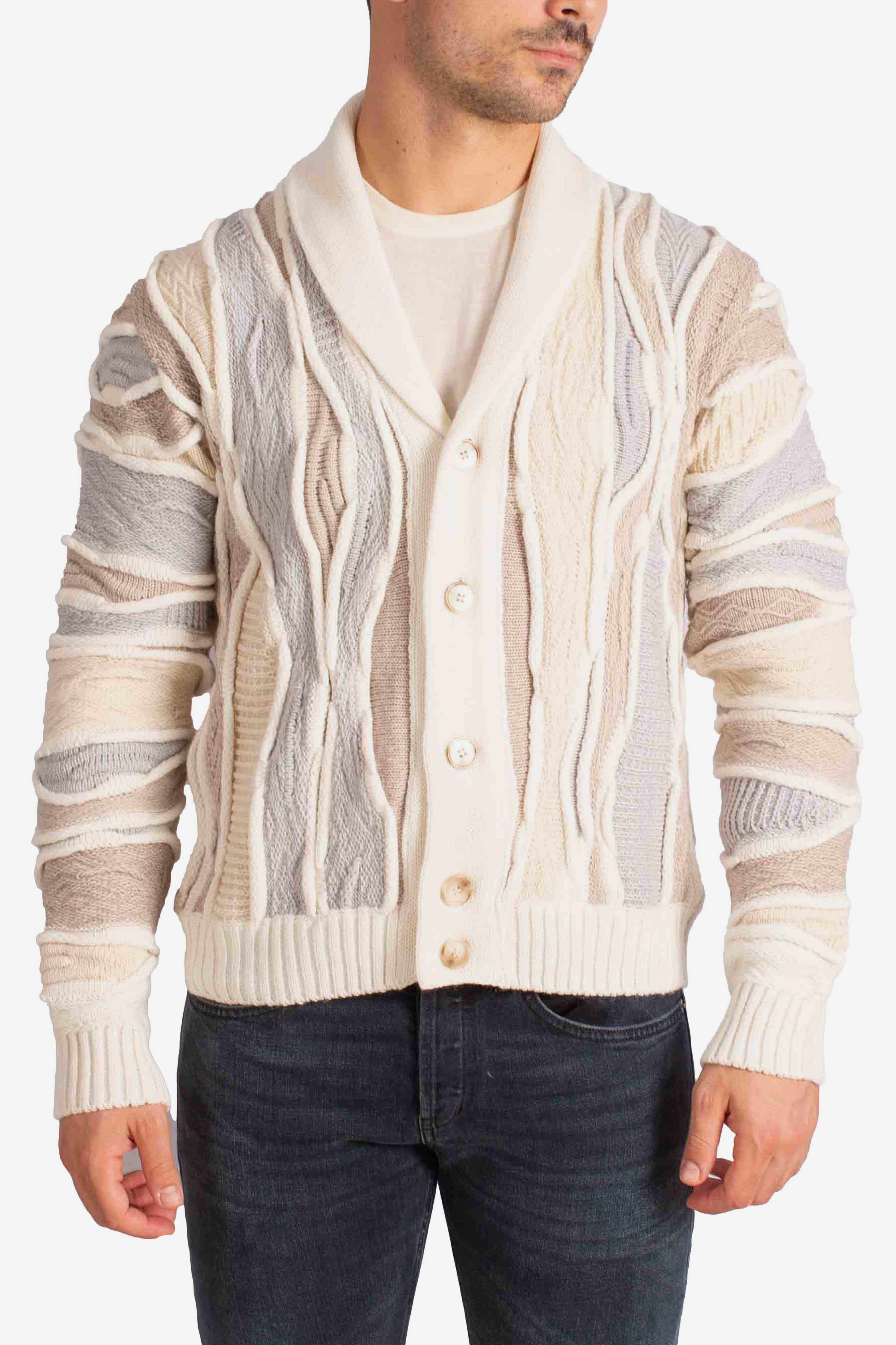 Cardigan Uomo white Multicolor 32091599G0300 LORENZONI