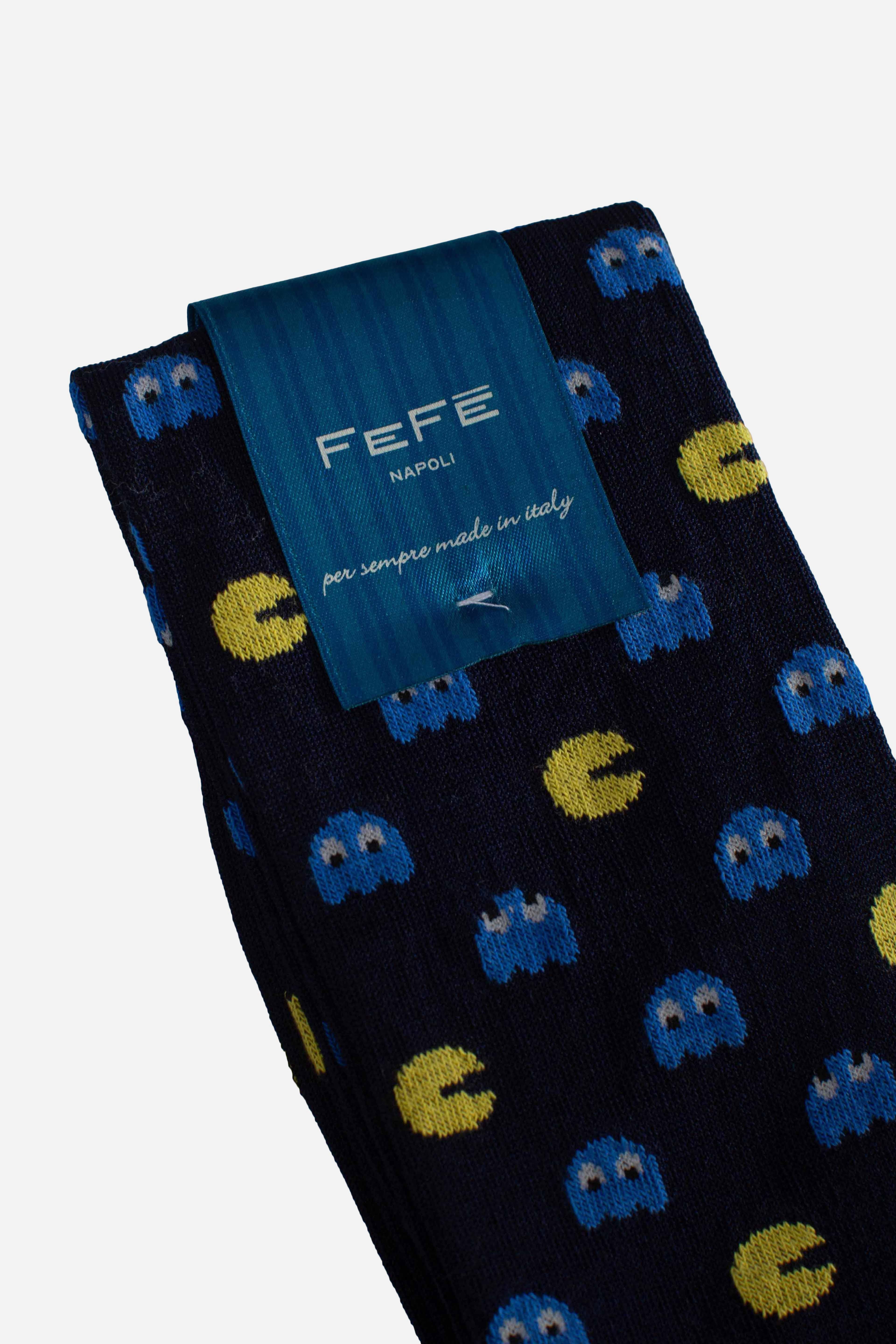 CALZINI UOMO pacman blu SOPACMILBLUETTE FEFE'