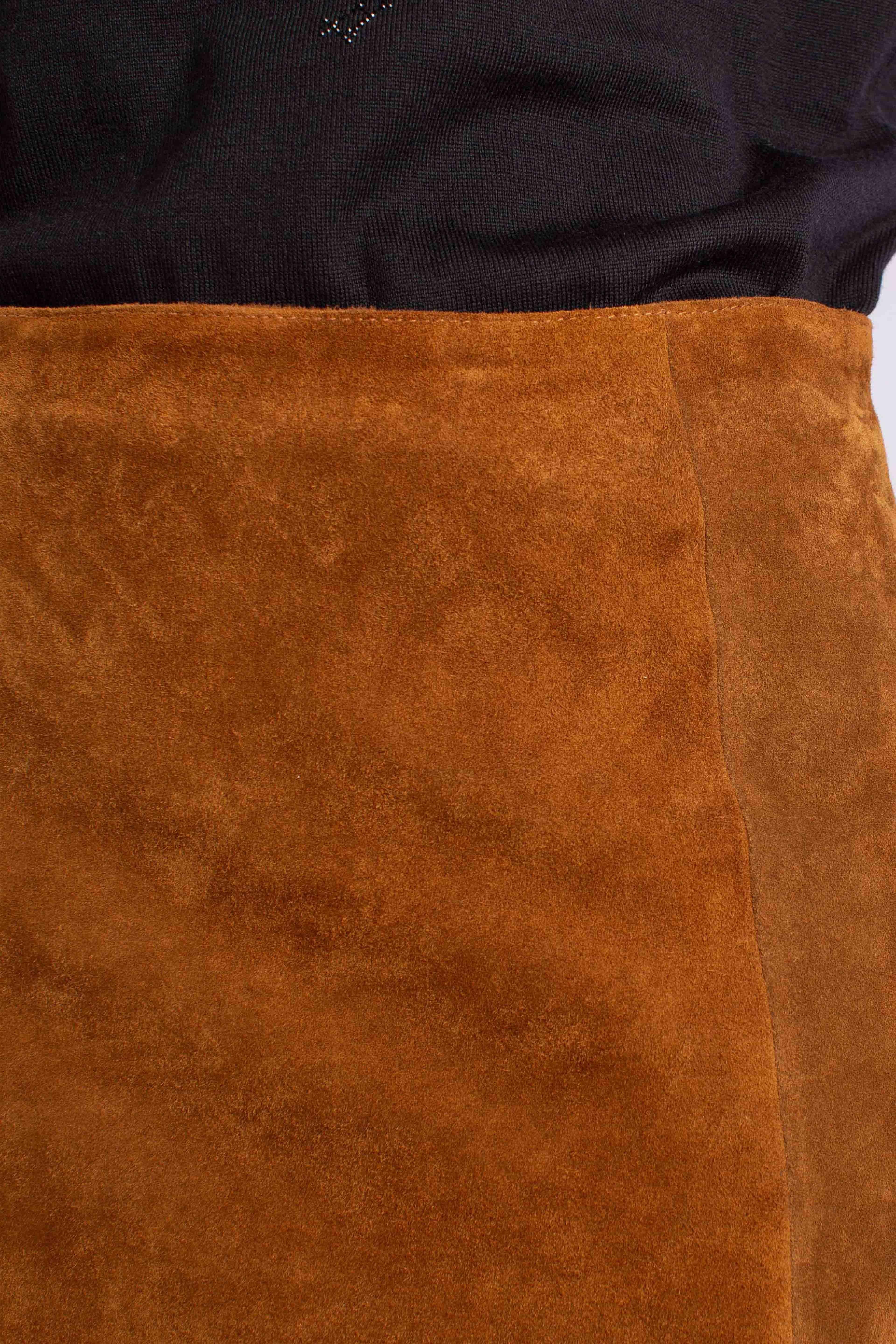 Gonna Corta tabacco effetto Suede G144Y002A1811 DIXIE