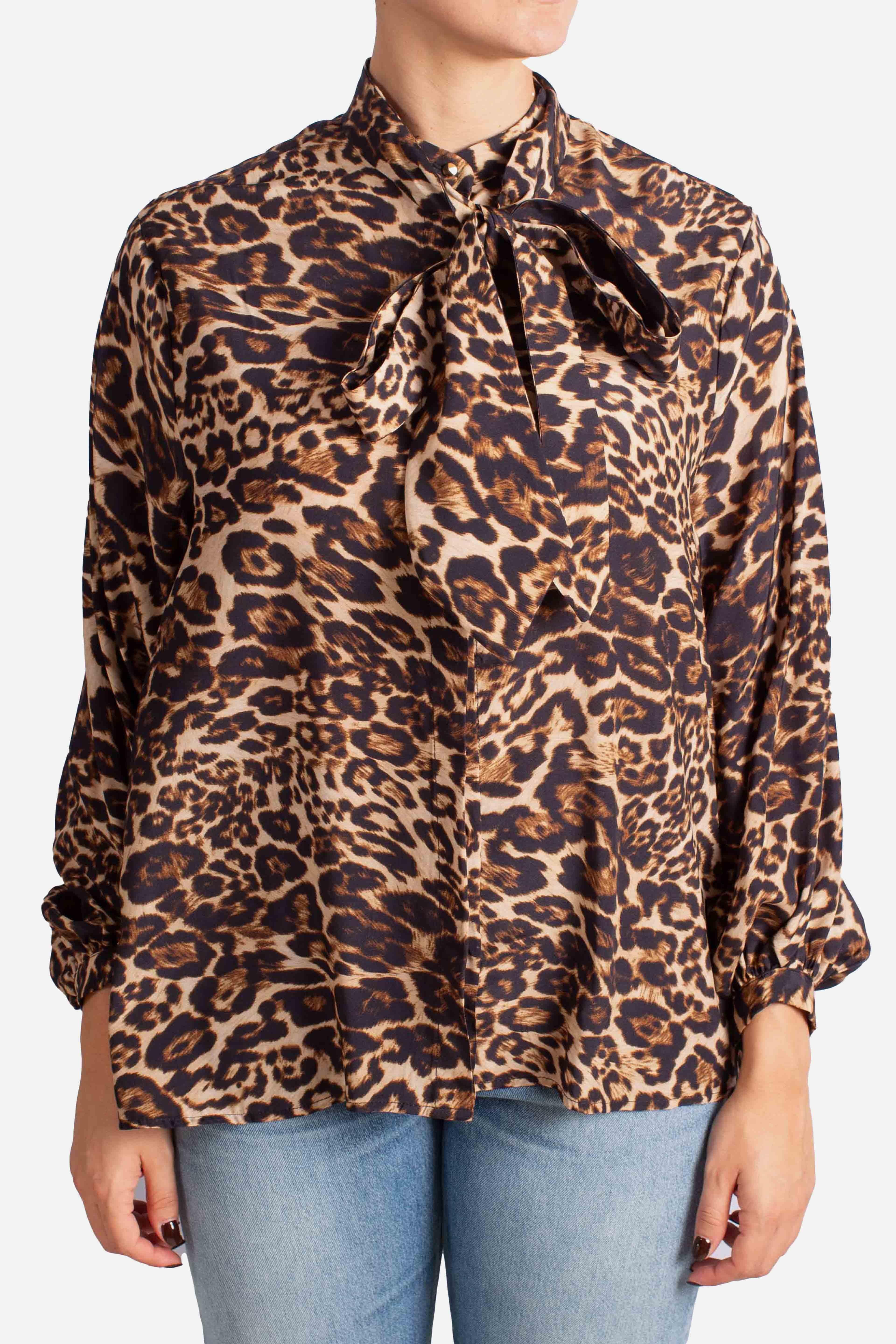 Camicia animalier con fiocco CEVTYAHA2890 DIXIE