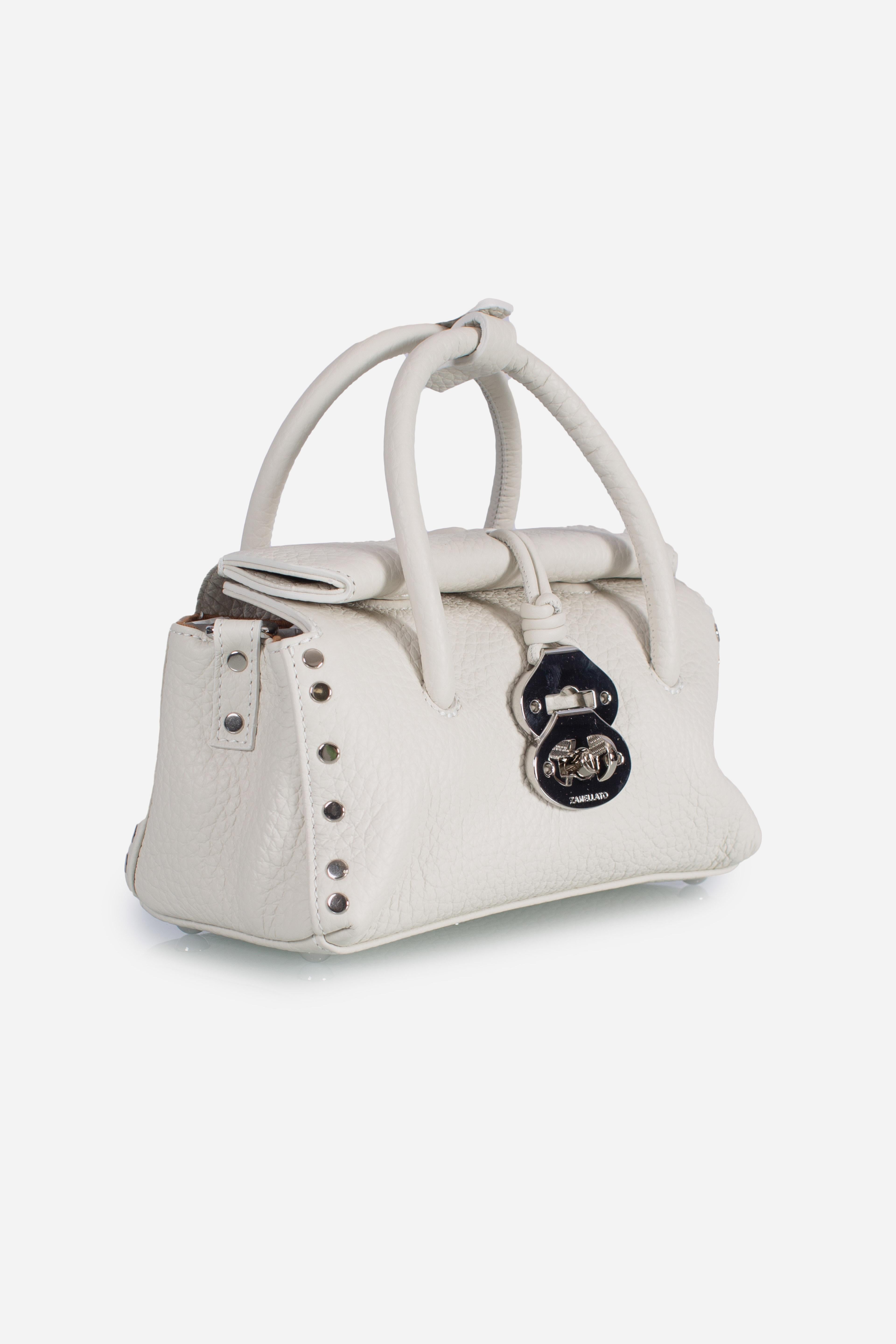 BORSA DOTTA BABY IN PELLE MARTELLATA white d'alba 0687501120000BZ1198 ZANELLATO