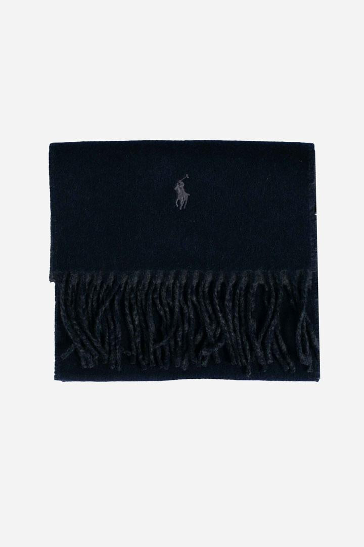 Sciarpa double-face in misto lana navy charcoal 449959334006 POLO RALPH LAUREN