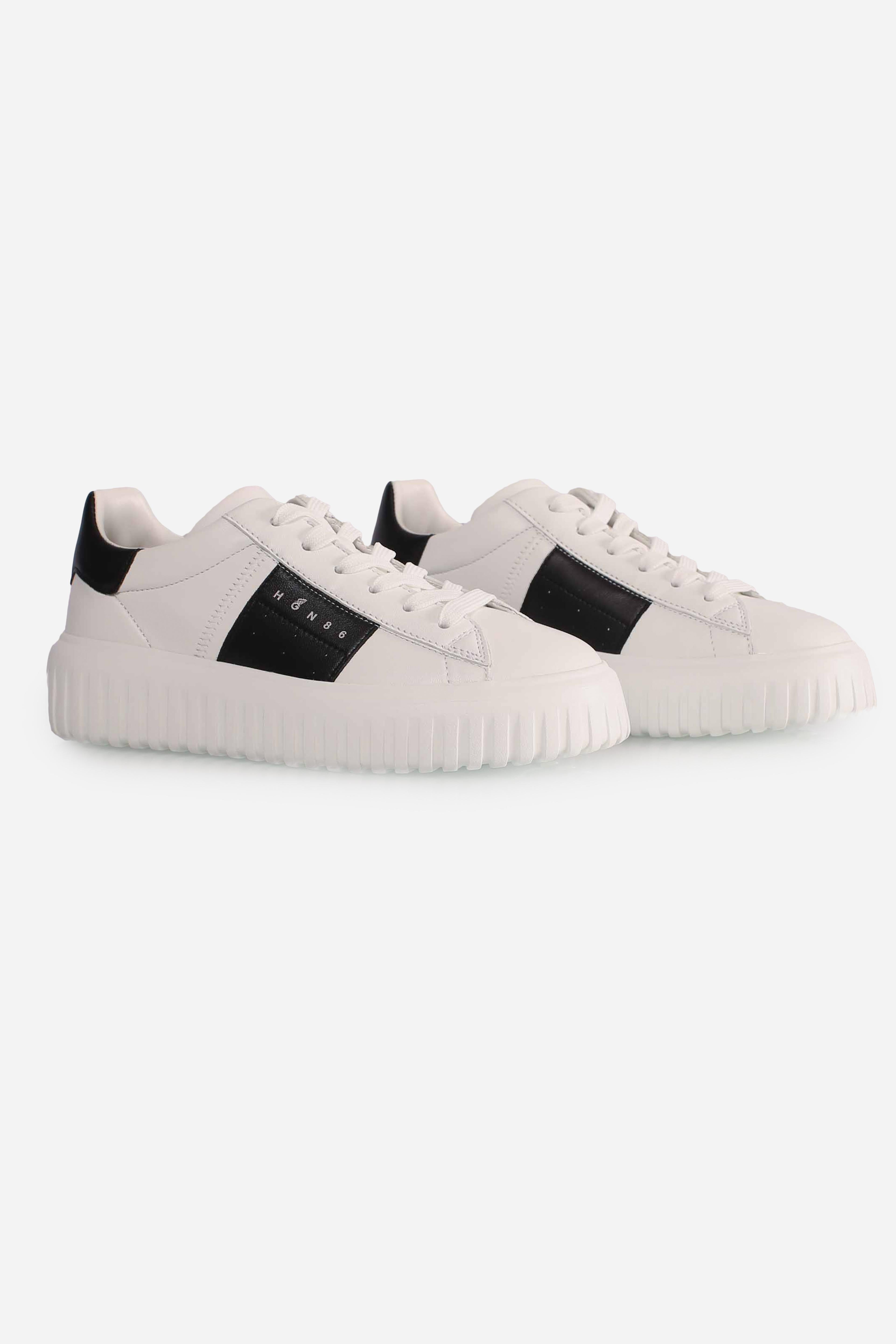Sneakers Hogan H-Stripes bianco nero HXM6450FO70LE99998 HOGAN
