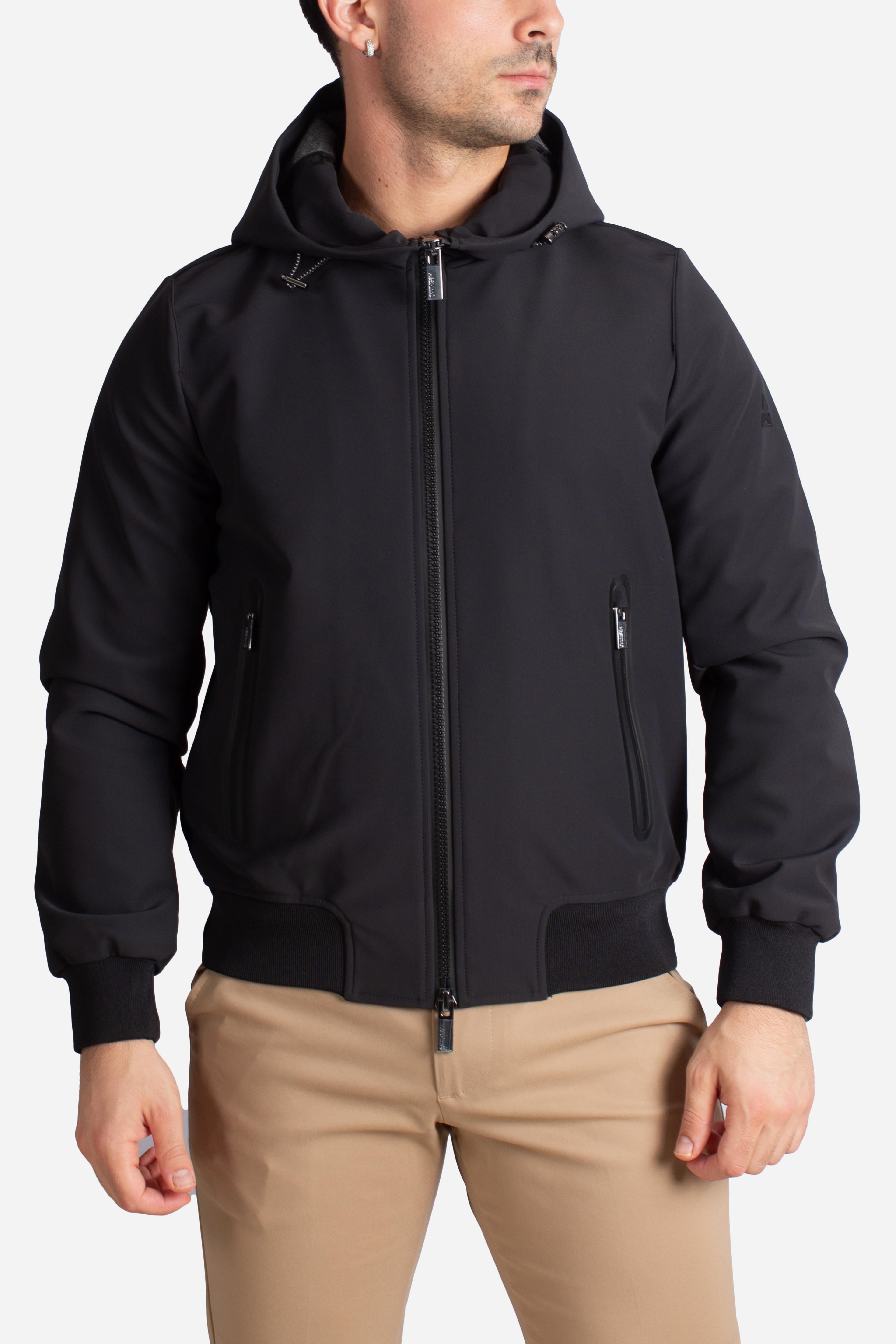 Giubbino Softshell nero con Cappuccio HE9440023NERO HESKIMO