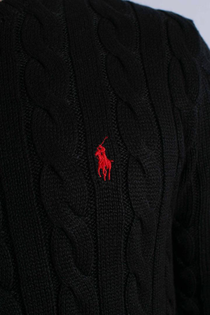 MAGLIONE IN COTONE A TRECCE black 710775885012 POLO RALPH LAUREN