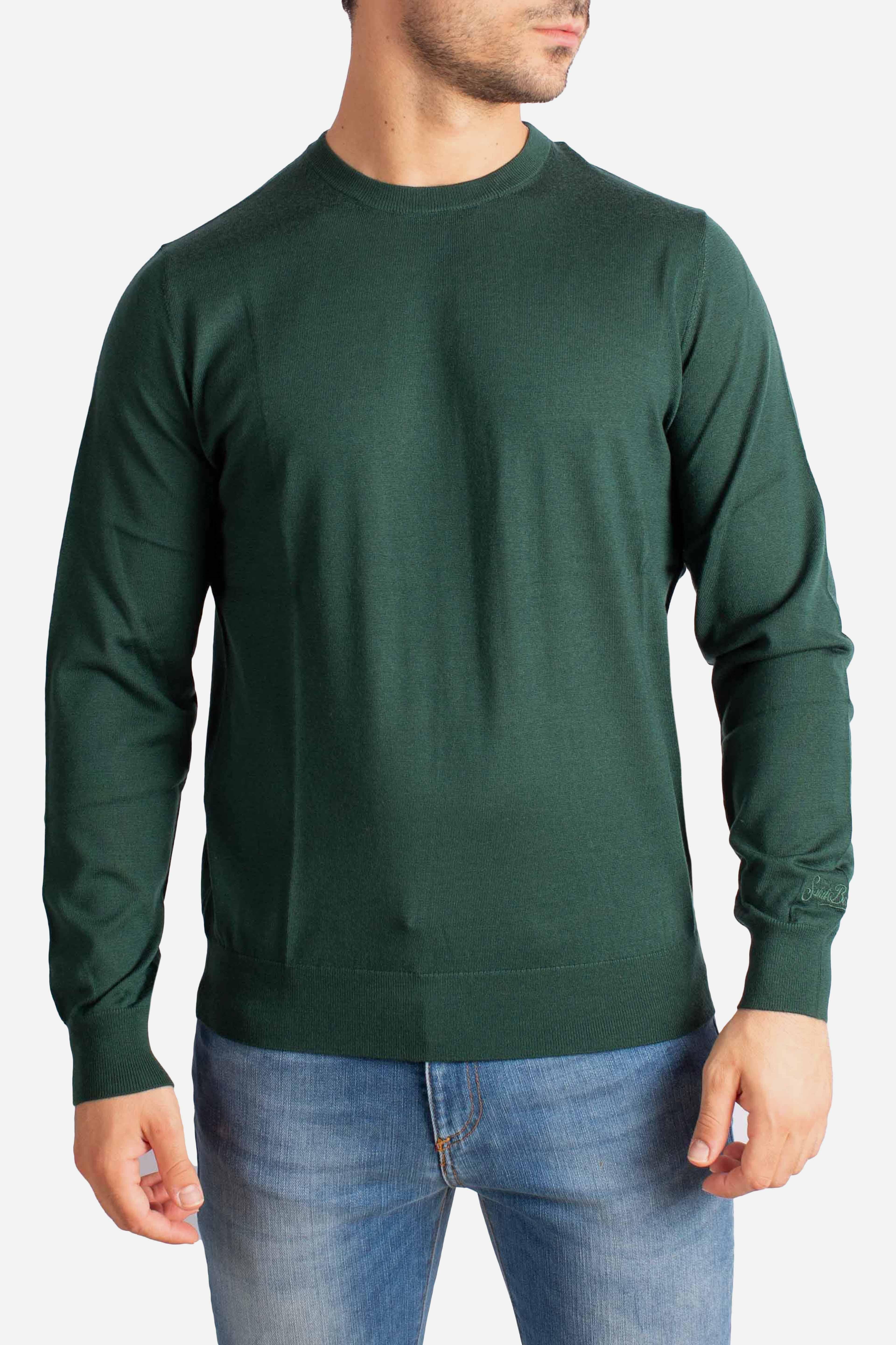 Maglione Regent in lana e cashmere british green REGE01300026I MC2 SAINT BARTH